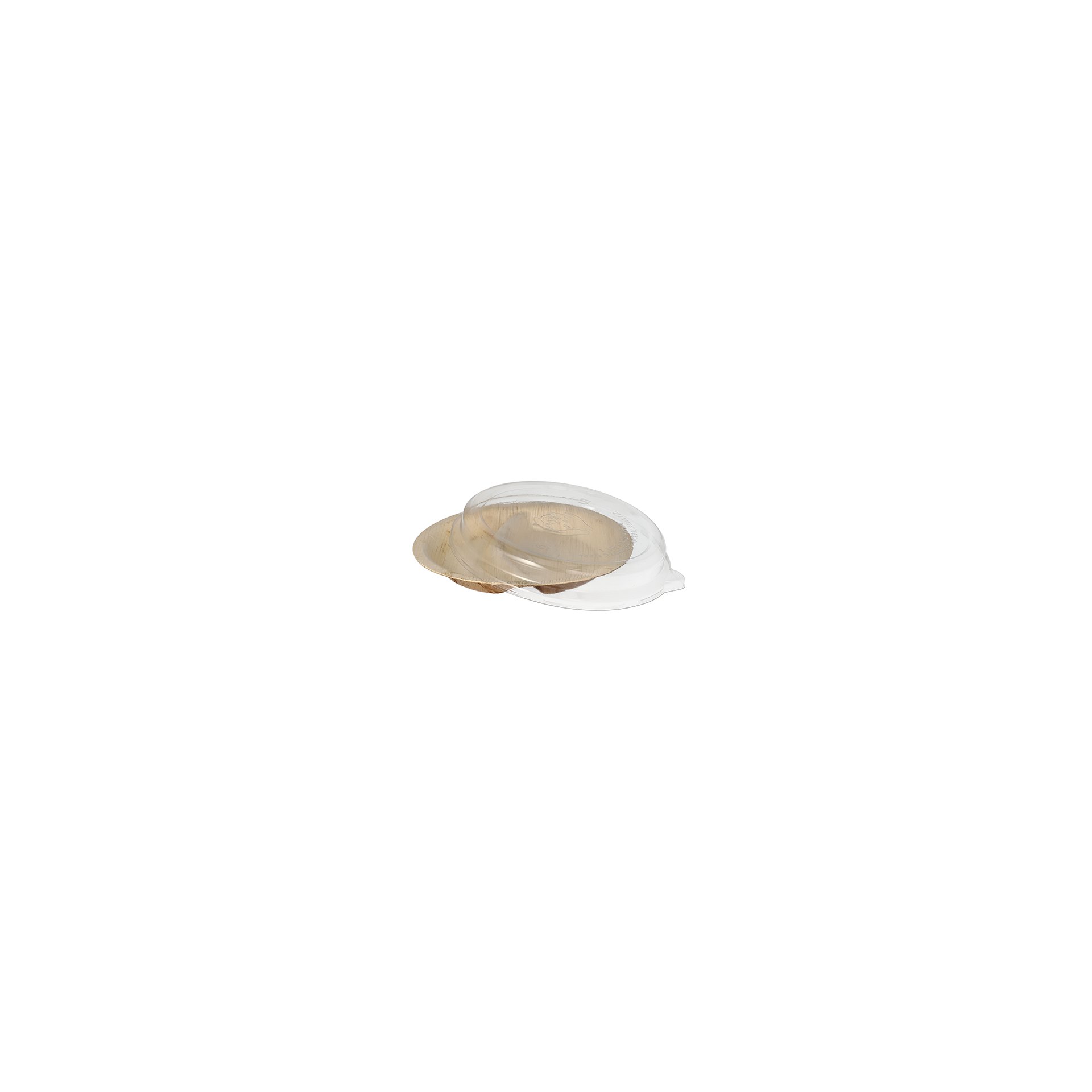 Teller, Palmblatt 2-geteilt 300 ml Ø 23 cm · 5,3 cm mit rPET Deckel "Kombipack" Teller, Palmblatt 2-geteilt 300 ml Ø 23 cm · 5,3 cm mit rPET Deckel "Kombipack"
