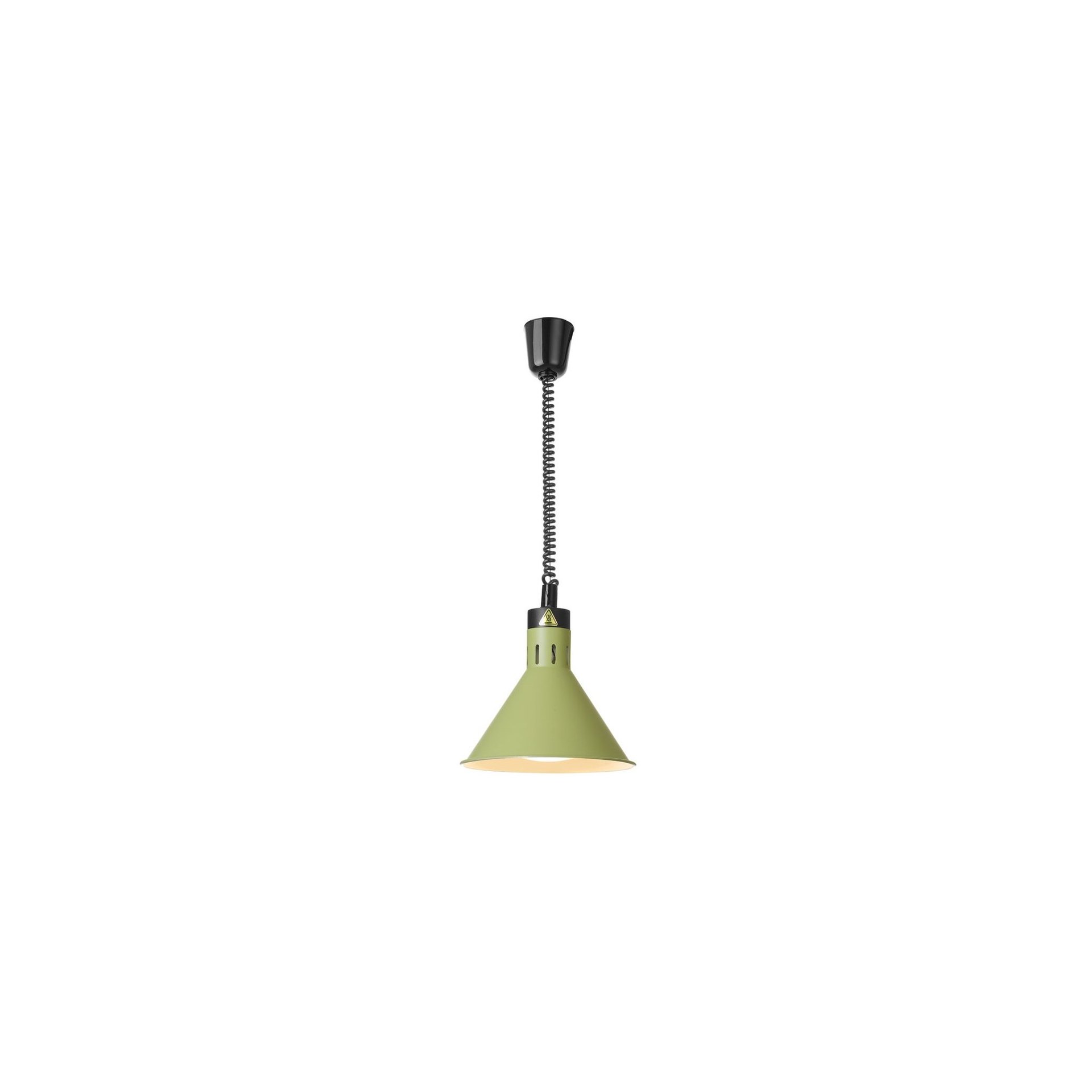 Höhenverstellbare Wärmelampe konisch, Grün, 230V/250W, ⌀275x(H)250mm Höhenverstellbare Wärmelampe konisch, Grün, 230V/250W, ⌀275x(H)250mm
