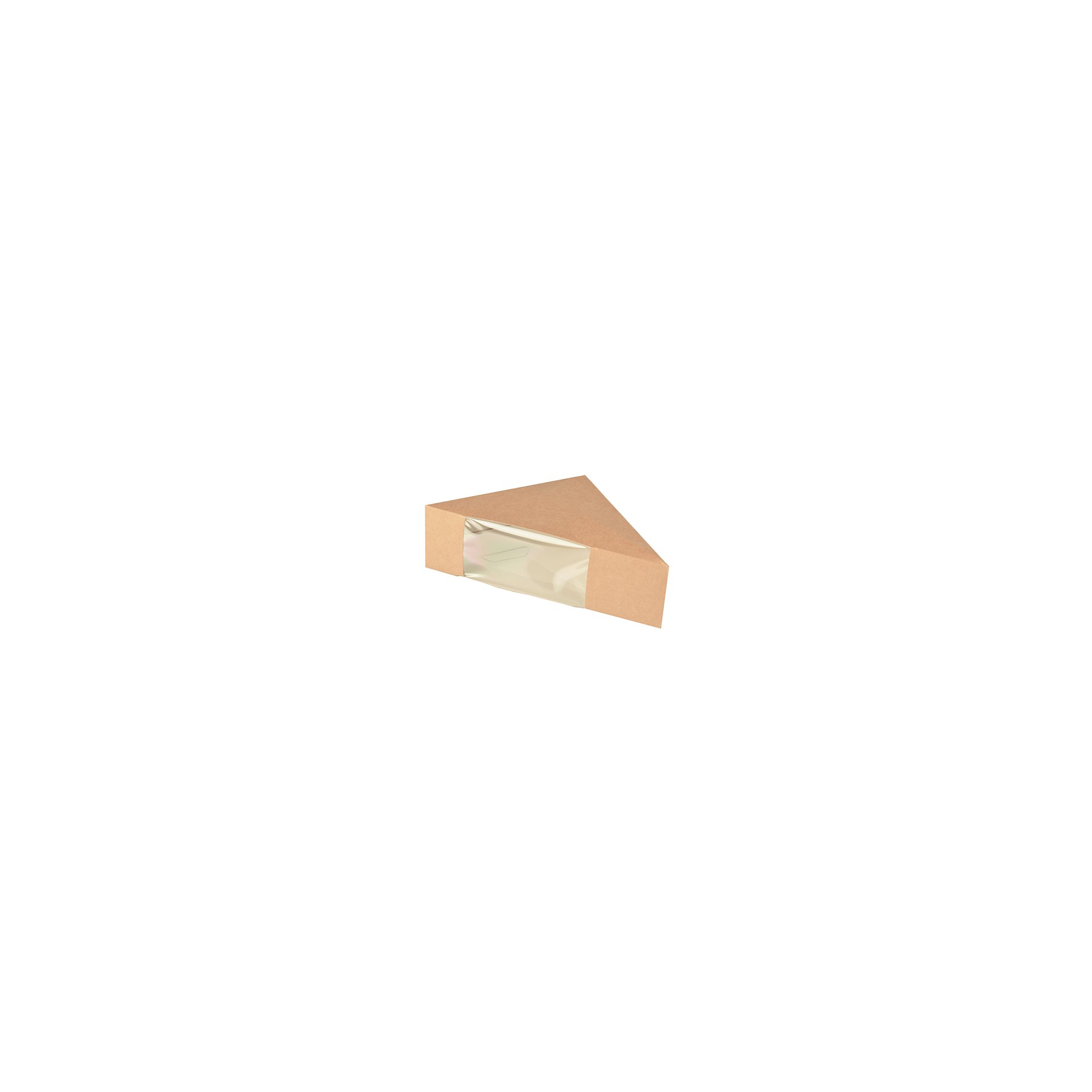 Sandwichboxen, Pappe mit Sichtfenster aus PLA 12,3 cm x 12,3 cm x 5,2 cm braun Sandwichboxen, Pappe mit Sichtfenster aus PLA 12,3 cm x 12,3 cm x 5,2 cm braun