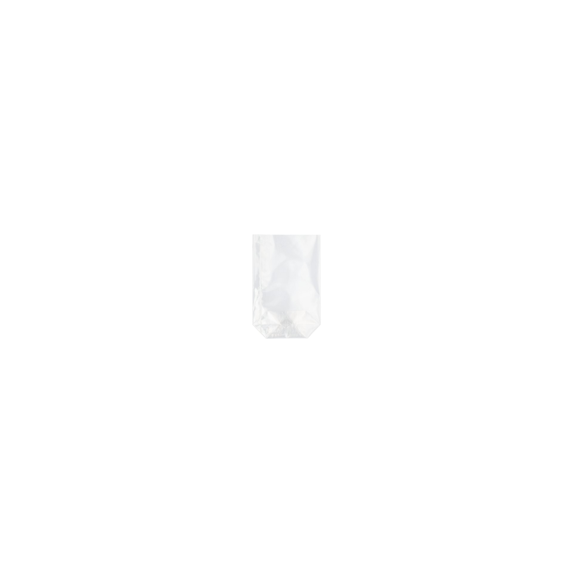 Bodenbeutel, PP 15 cm x 10 cm x 3,5 cm transparent