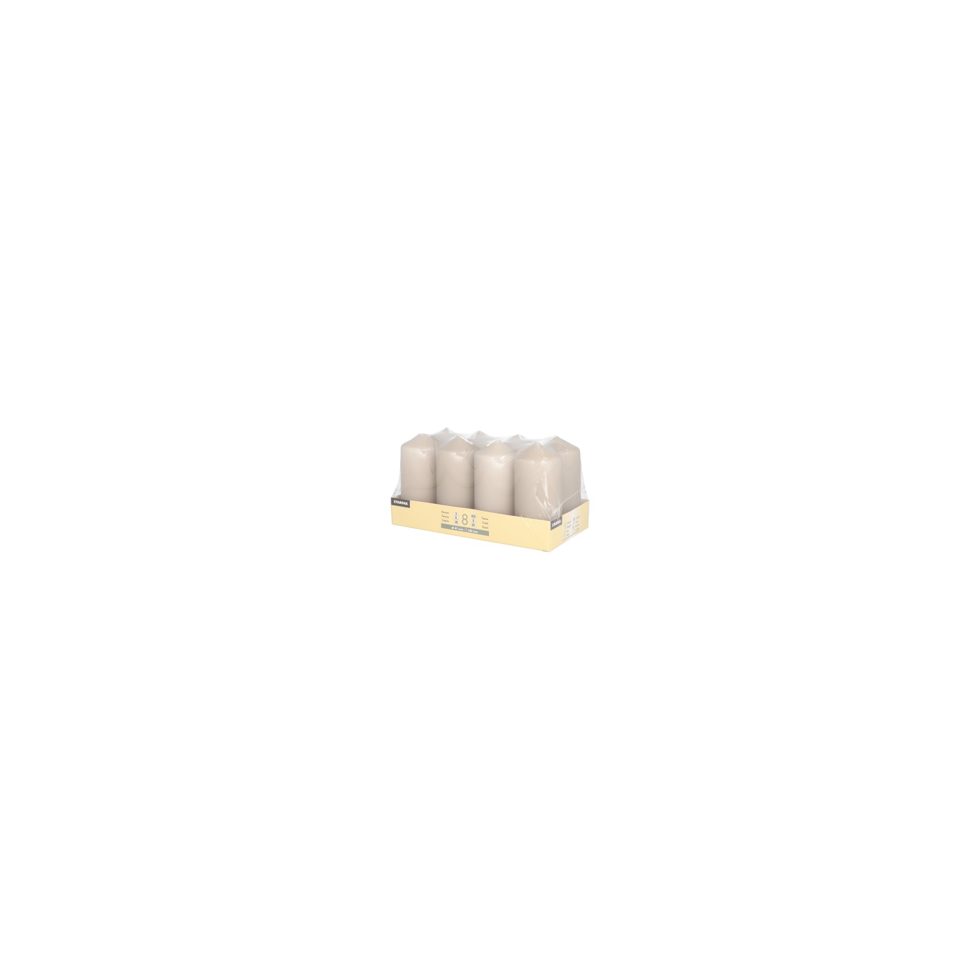 Stumpenkerzen Ø 47 mm · 100 mm greige Stumpenkerzen Ø 47 mm · 100 mm greige