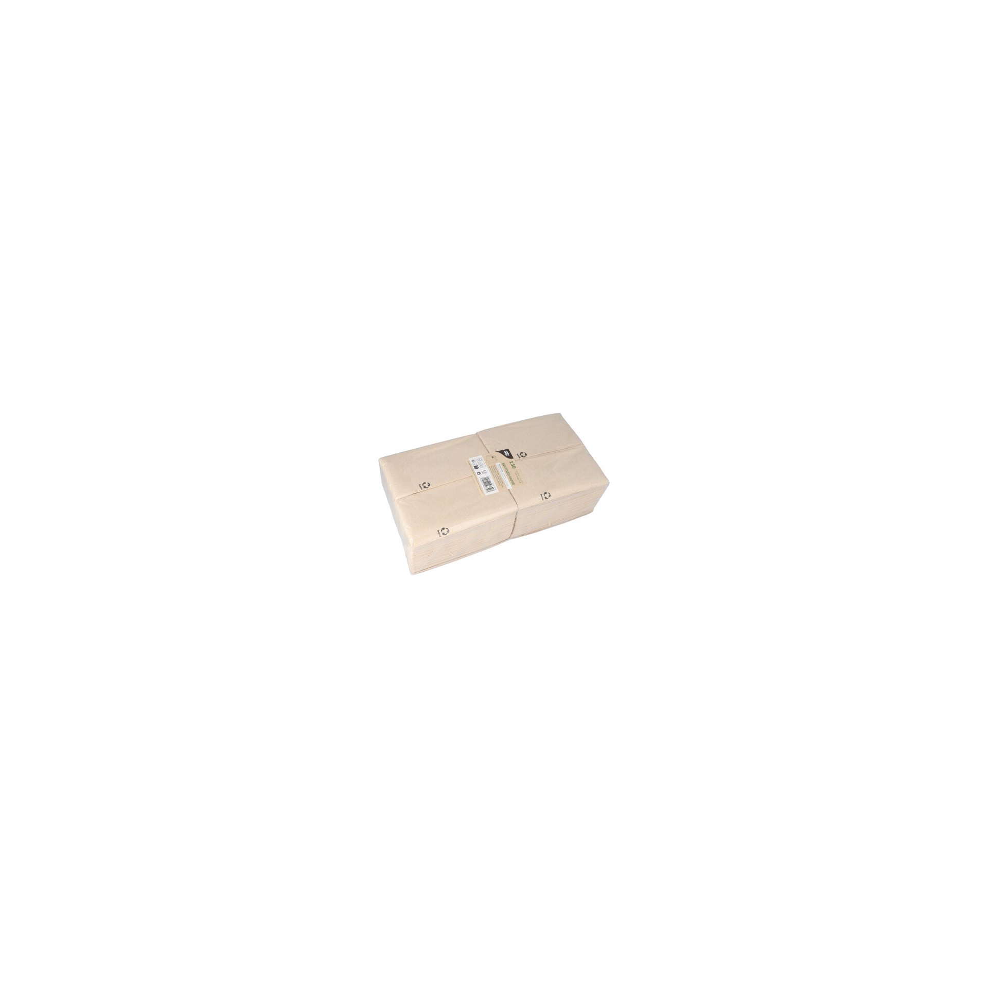 Servietten, 2-lagig 1/8-Falz 33 cm x 33 cm natur aus recyceltem Papier Servietten, 2-lagig 1/8-Falz 33 cm x 33 cm natur aus recyceltem Papier