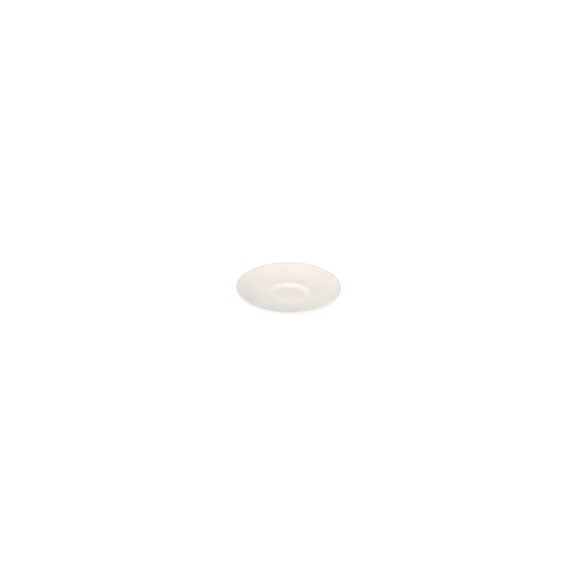 Teller Zuckerrohr "pure" rund Ø 14,5 cm · 2 cm weiss "Cella"