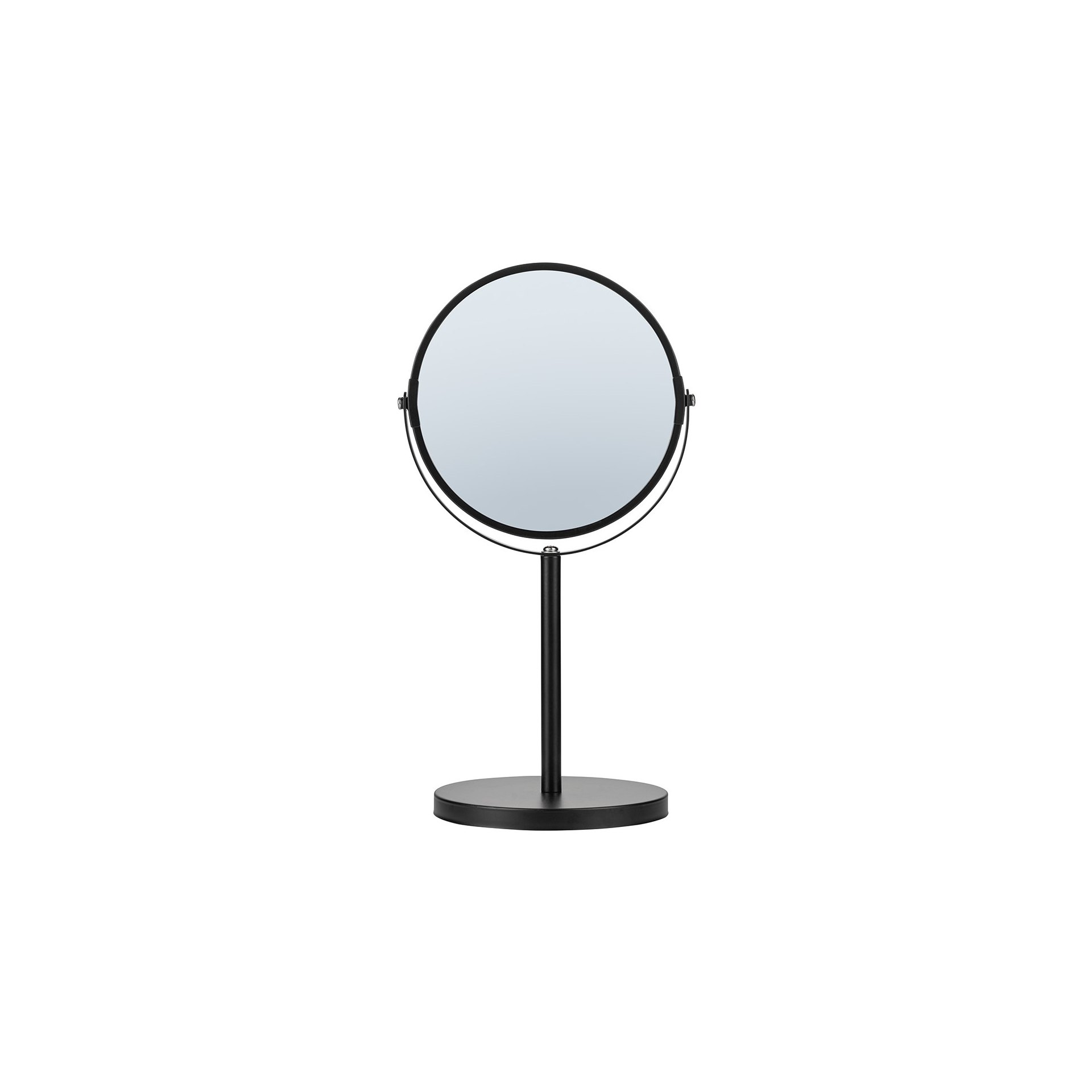 Kosmetikspiegel, Ø 17 cm, Höhe 34,5 cm, schwarz pulverbeschichtet, Edelstahl