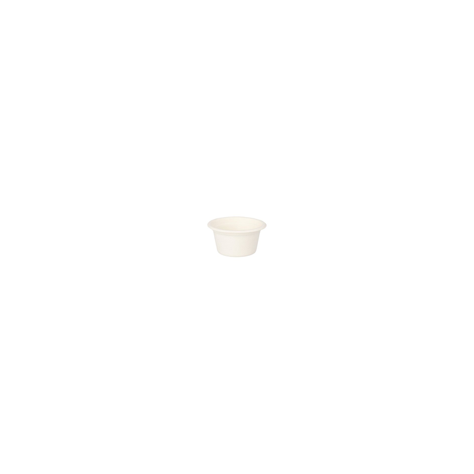 Dressingschalen, Zuckerrohr "pure" 60 ml Ø 6 cm · 3 cm weiss Dressingschalen, Zuckerrohr "pure" 60 ml Ø 6 cm · 3 cm weiss