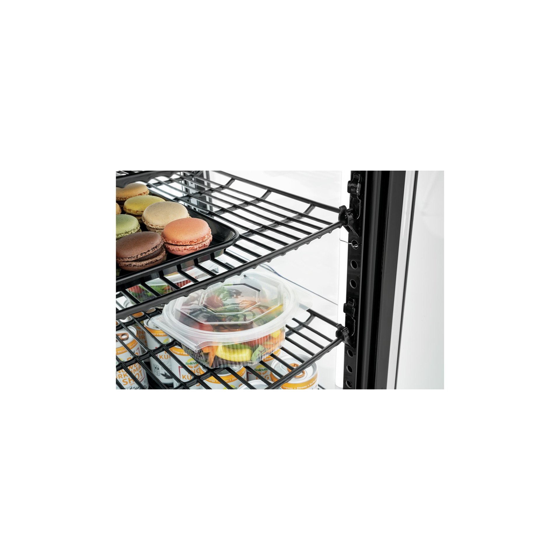 Mini-Kühlvitrine 64L2T schwarz Mini-Kühlvitrine 98L2T schwarz