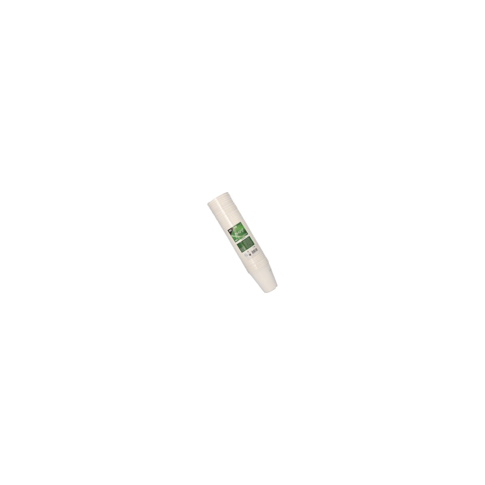 Trinkbecher Zuckerrohr "pure" 0,3 l Ø 9 cm · 10 cm weiss für Heißgetränke