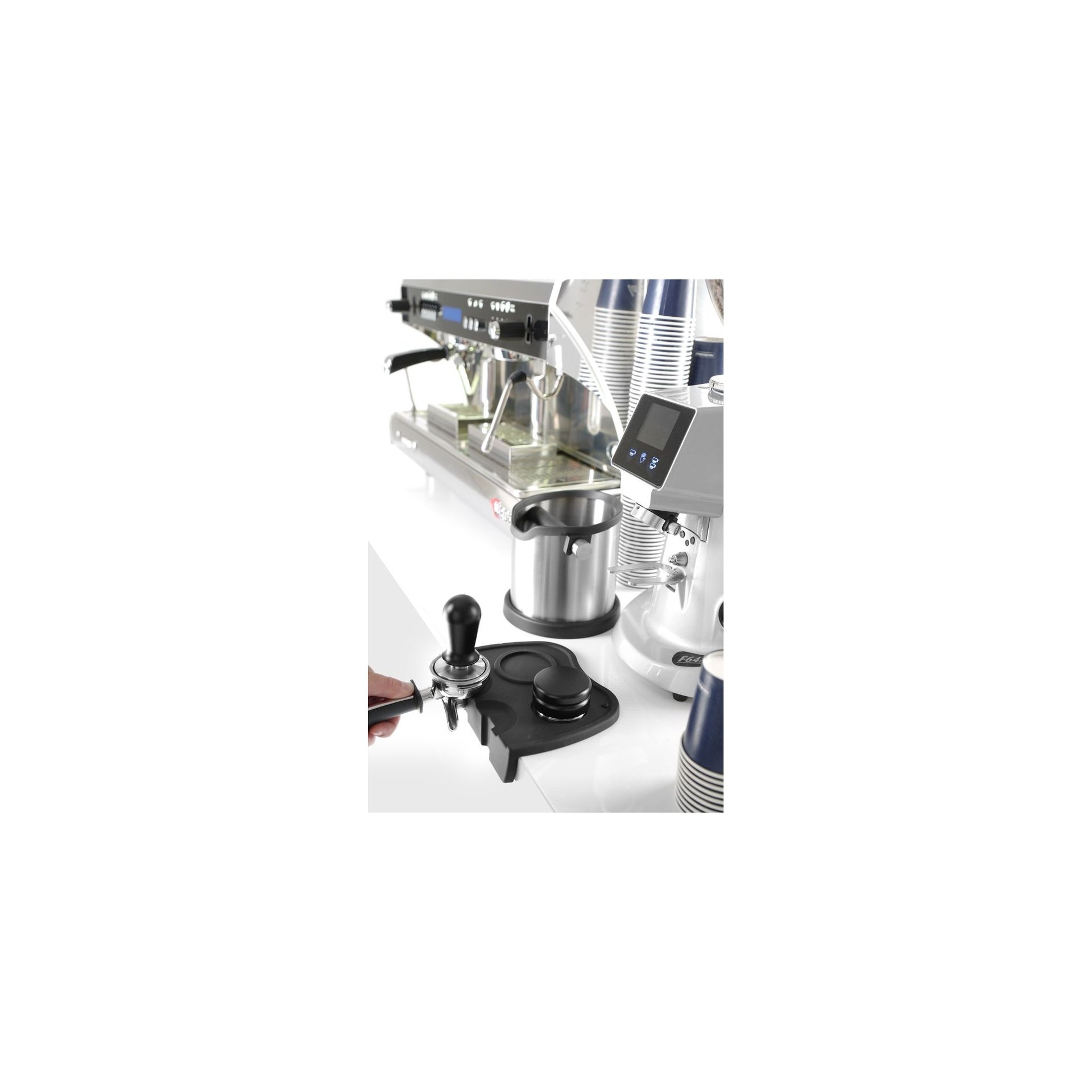 Kaffee-Stampfer mit Feder, ⌀58x(H)100mm