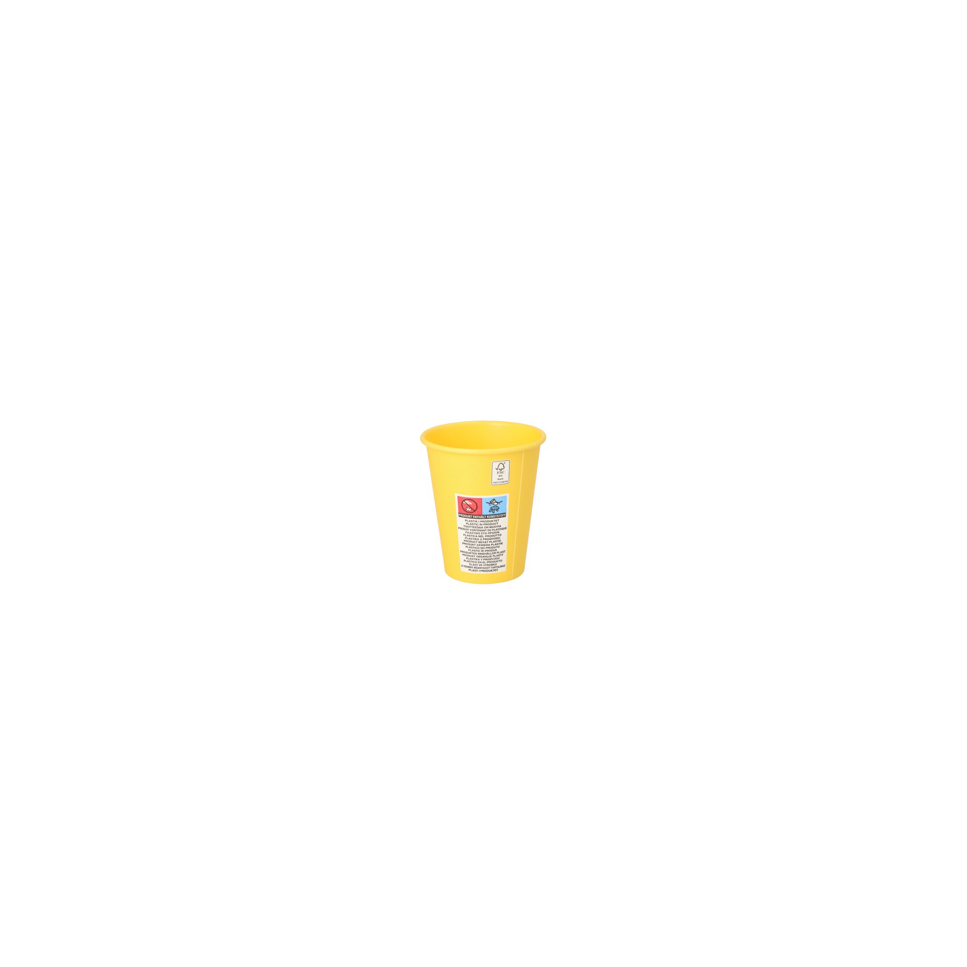 Trinkbecher, Pappe "To Go" 0,2 l Ø 8 cm · 9,2 cm gelb