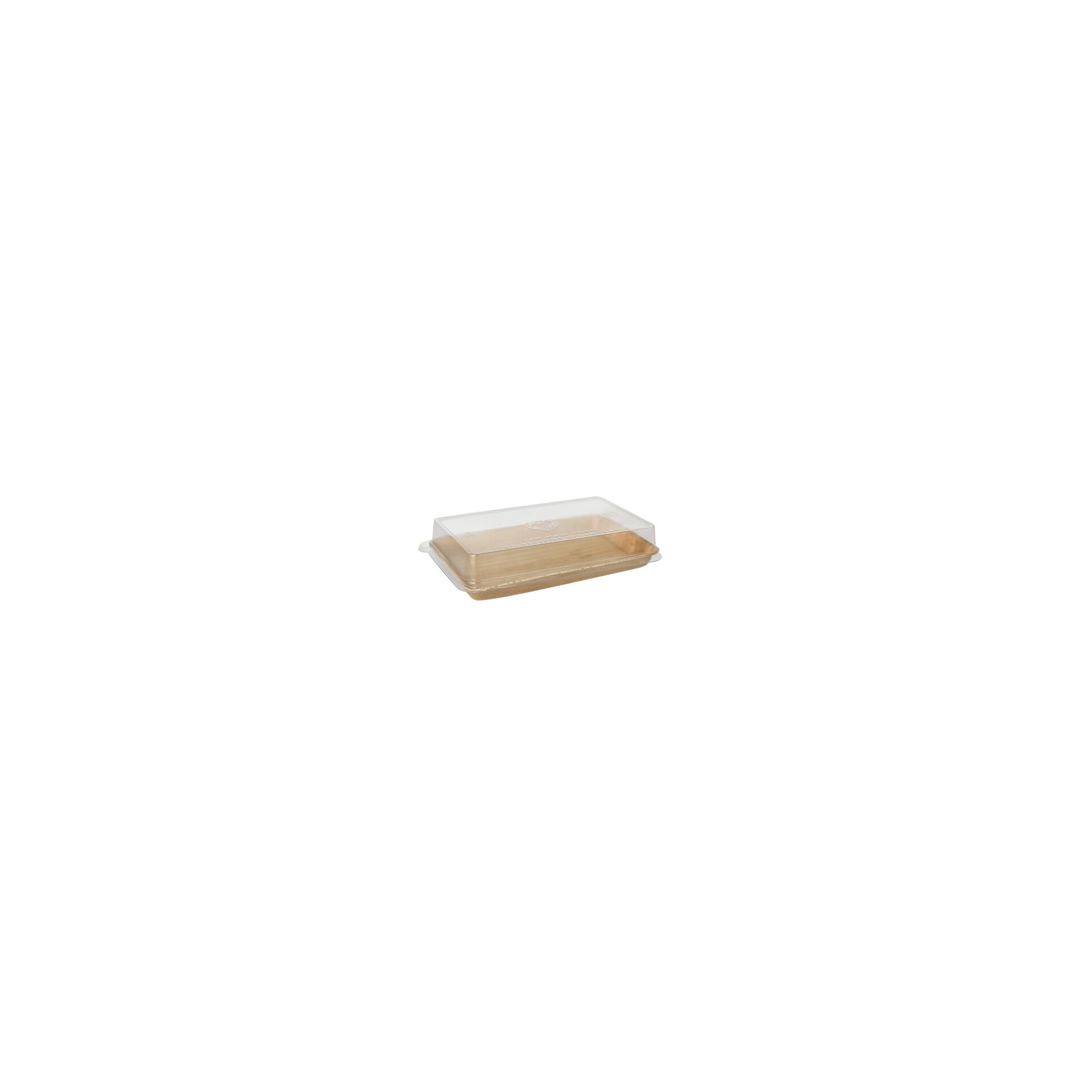 Sushi-Schalen Palmblatt eckig 200 ml 4,4 cm x 22 cm x 14,2 cm natur mit rPET Deckel "Kombipack" Sushi-Schalen Palmblatt eckig 200 ml 4,4 cm x 22 cm x 14,2 cm natur mit rPET Deckel "Kombipack"