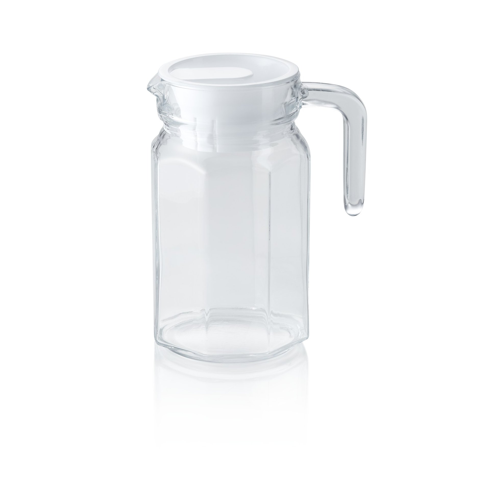 Krug mit Kunststoffdeckel, 0,5 ltr., Ø 7,5 cm, (H) 16 cm Krug mit Kunststoffdeckel, 0,5 ltr., Ø 7,5 cm, (H) 16 cm