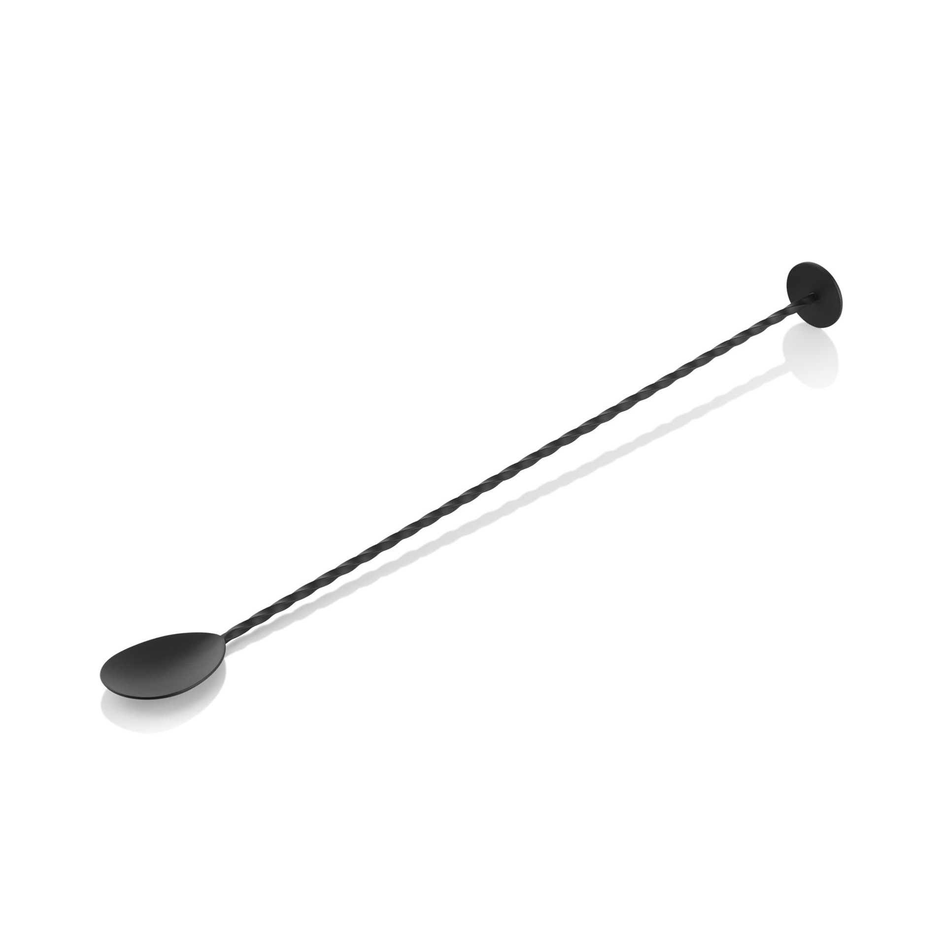 Barlöffel Twisted NOCTURN, mit Stößelende, 33,5 cm, schwarz matt