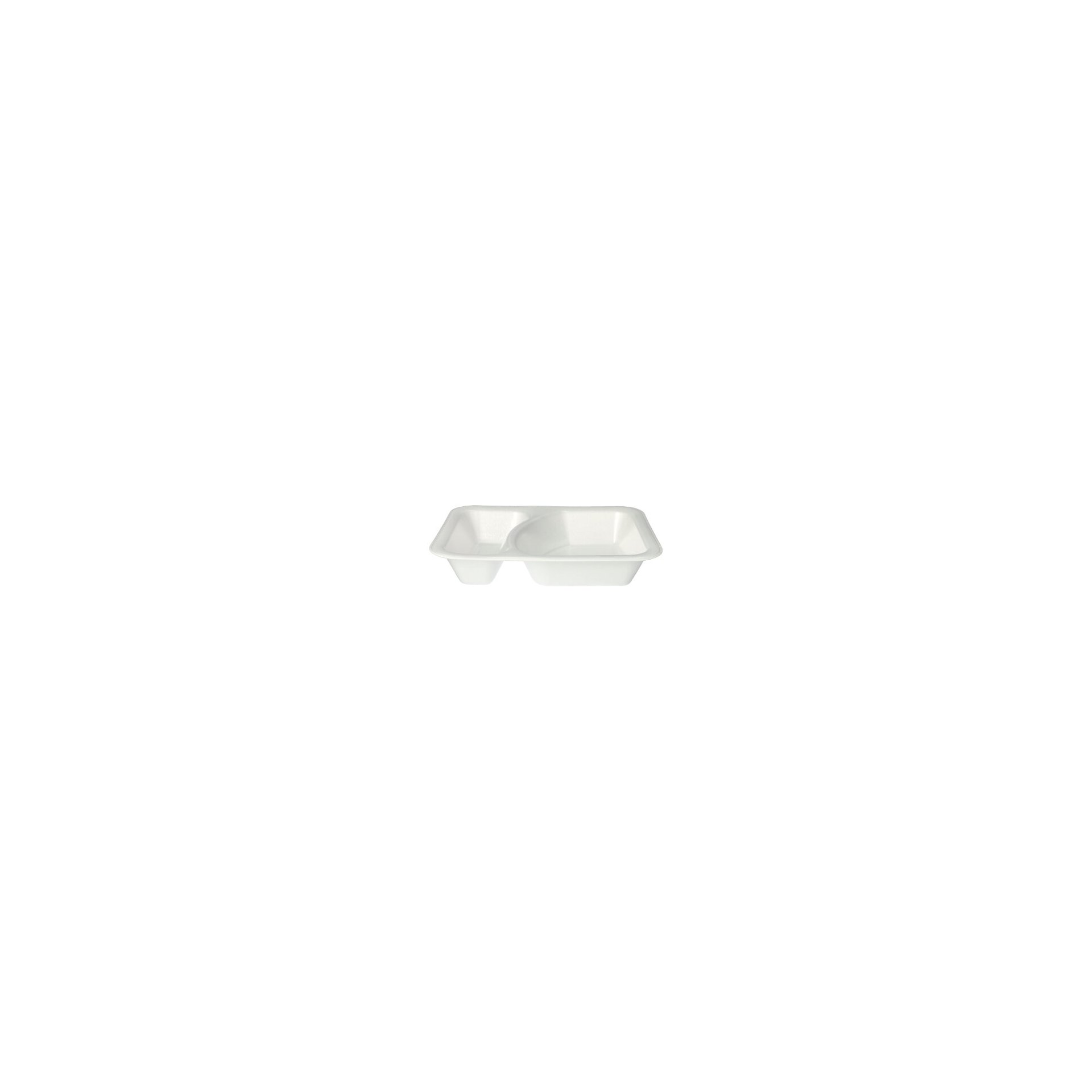 Siegelschalen, XPS 2-geteilt 825 ml 4,2 cm x 18,5 cm x 23,5 cm weiss laminiert