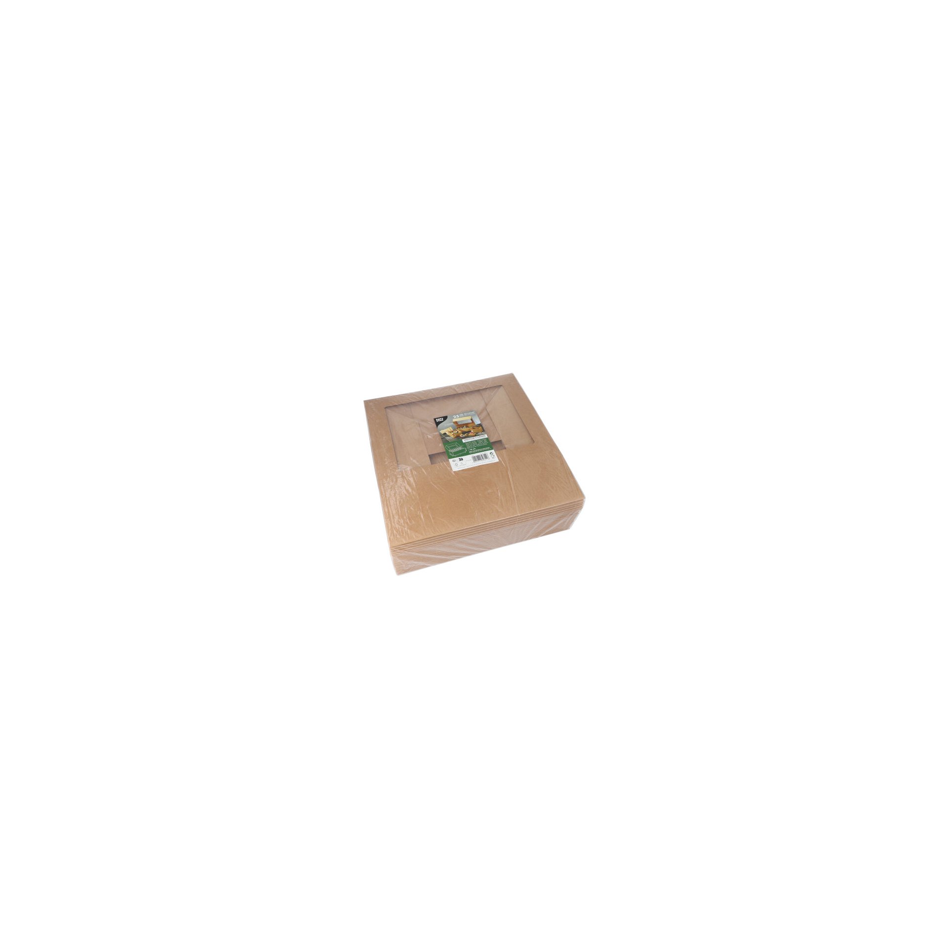Cupcake-Kartons eckig 10 cm x 35 cm x 27 cm mit Sichtfenster aus PLA Cupcake-Kartons eckig 10 cm x 35 cm x 27 cm mit Sichtfenster aus PLA