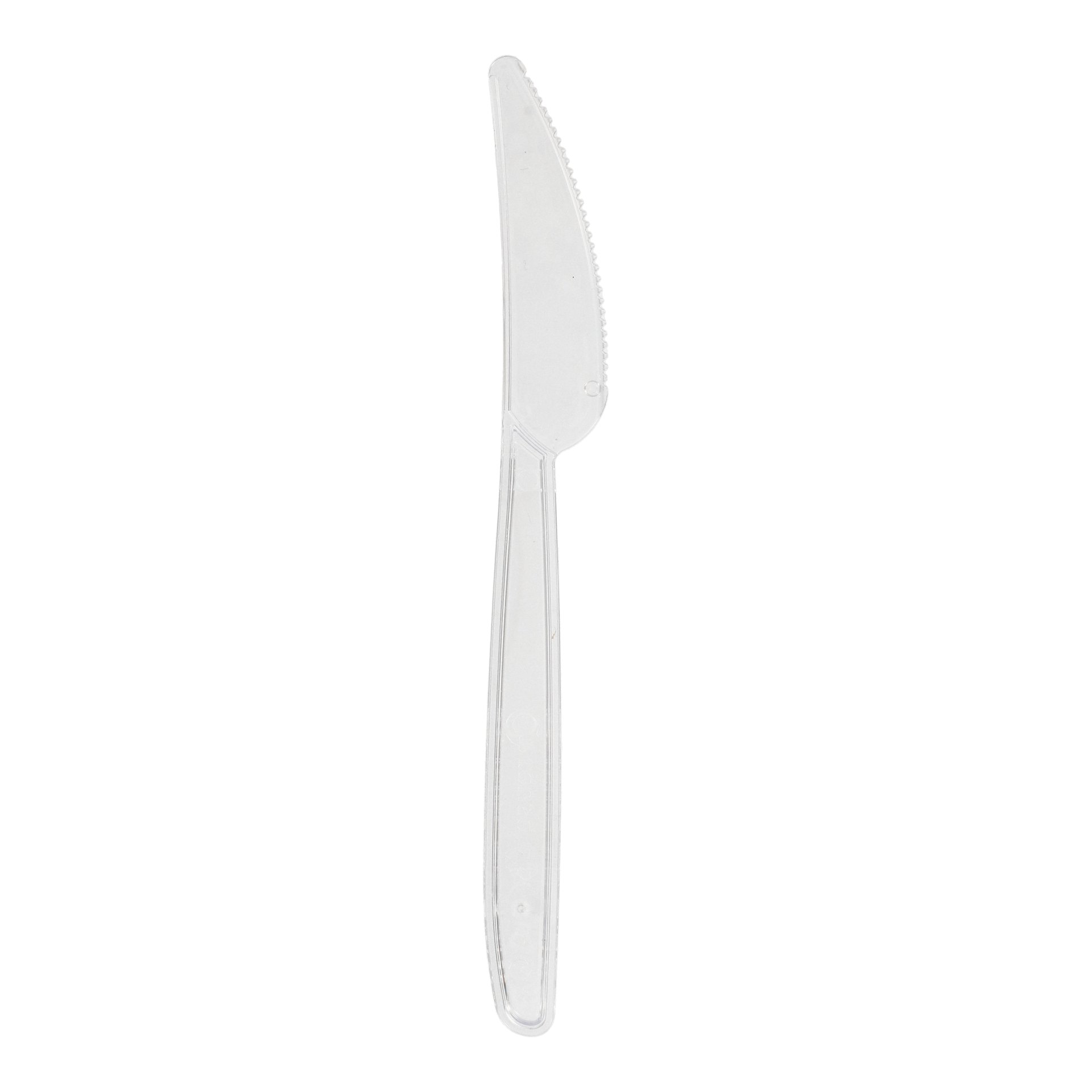Mehrweg-Messer 18,5 cm transparent