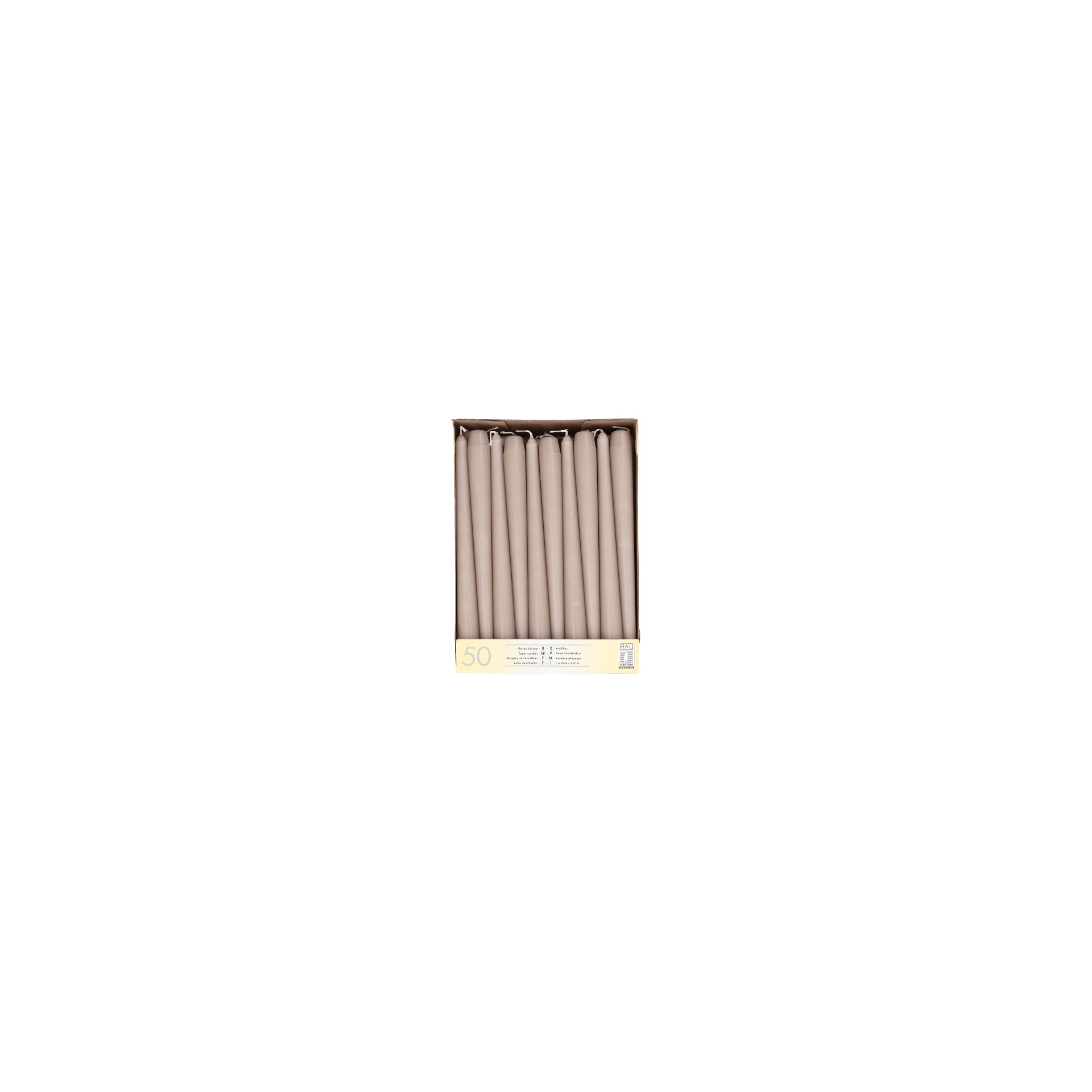 Leuchterkerzen Ø 2,2 cm · 25 cm greige