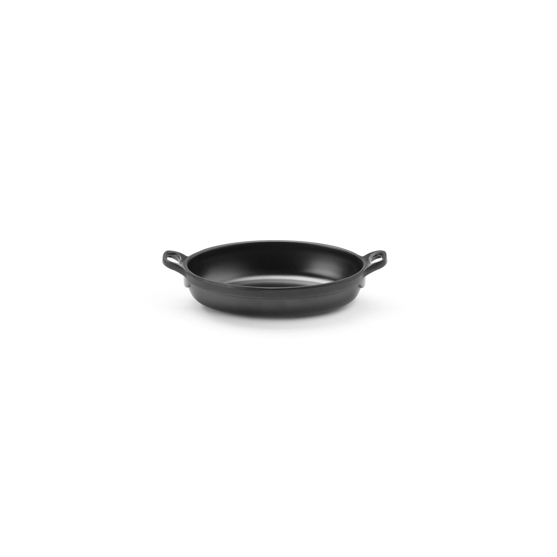 Miniatur-Pfanne, oval, Fine Dine, Schwarz, 155x80x(H)37mm