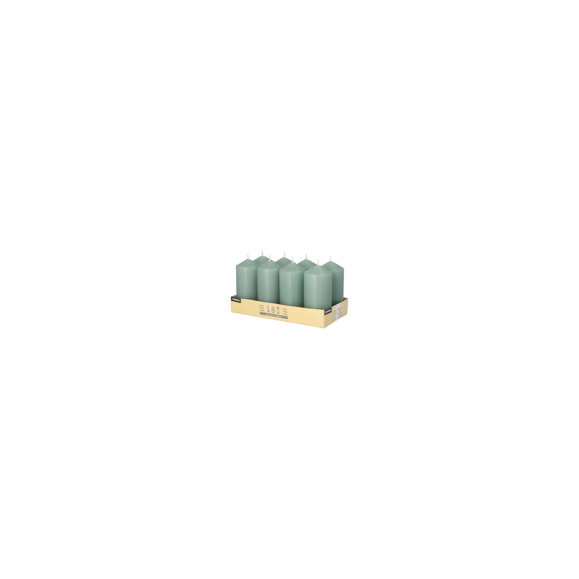 Stumpenkerzen Ø 47 mm · 100 mm blaugrün