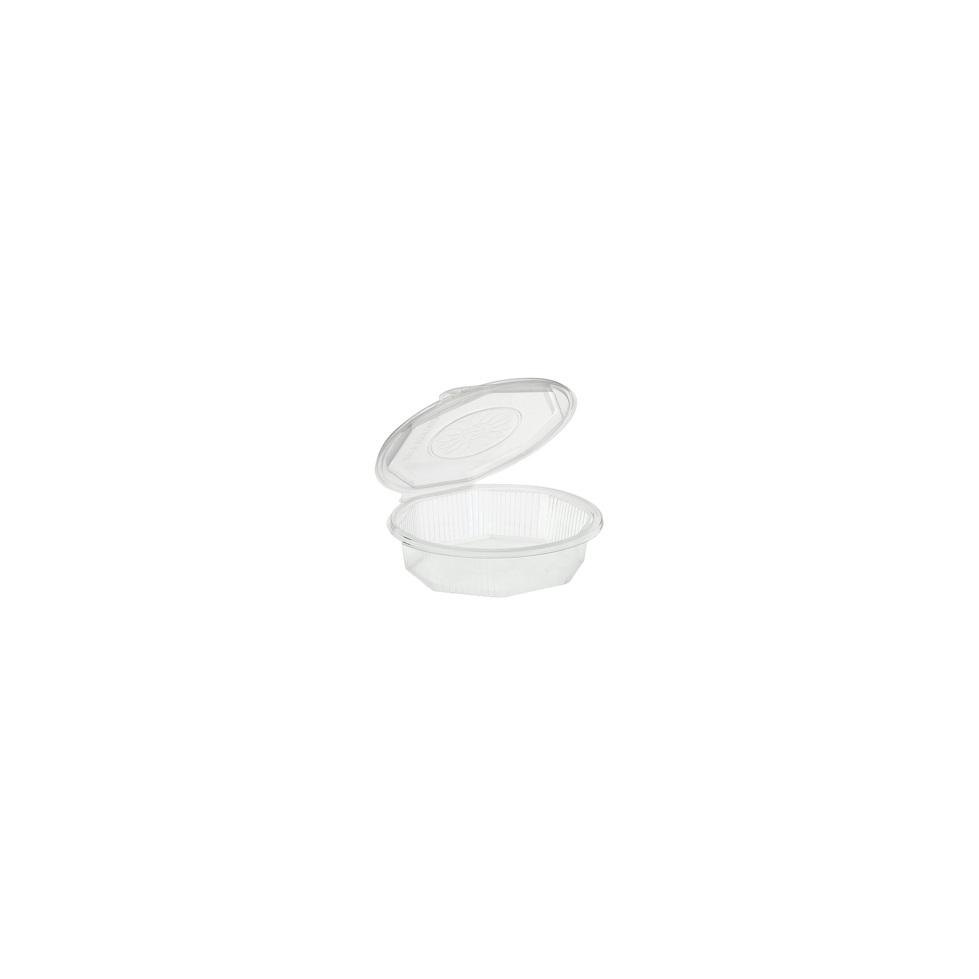 Menüboxen mit Klappdeckeln, PP ungeteilt 5,9 cm x 21,5 cm x 21,5 cm transparent 8-eckig