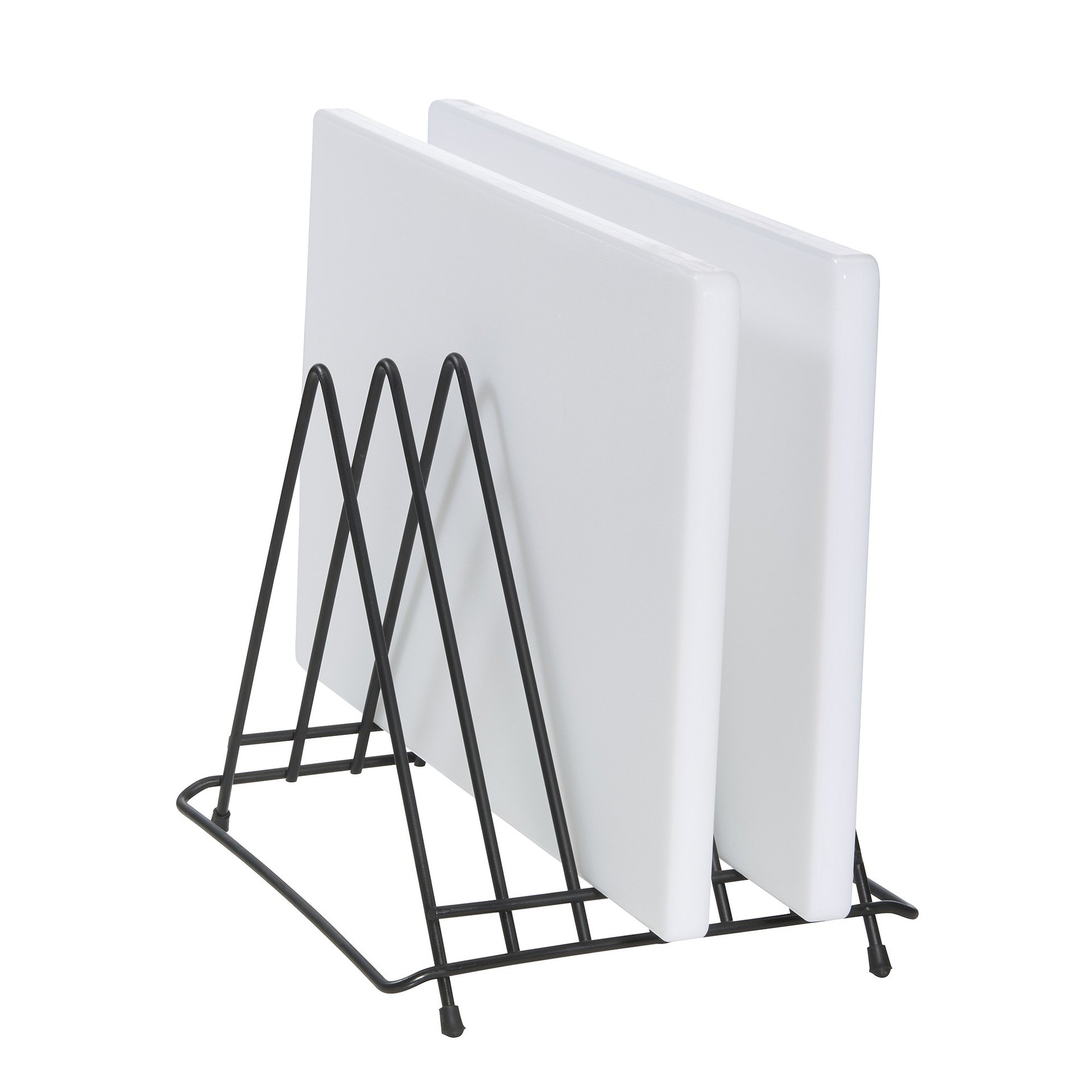 Schneidbretthalter für 6 Bretter bis max. 2,8 cm, 34,5 x 26,5 x 27,5, Chromnickelstahl, pulverbeschichtet schwarz