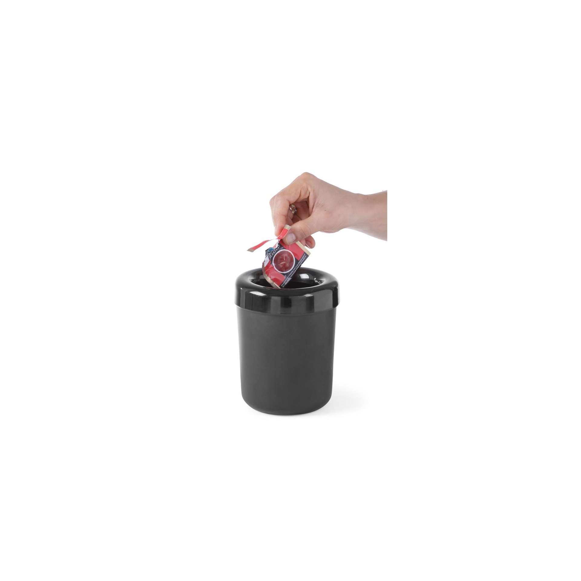 Tischabfalleimer oder Besteckhalter, Schwarz, ⌀130x(H)160mm