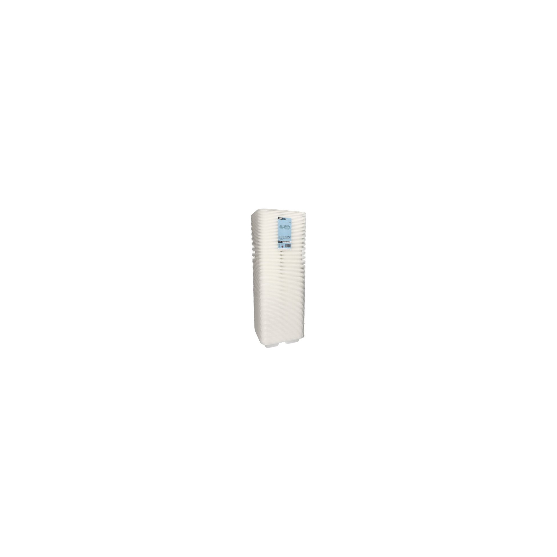Siegelschalen, XPS 3-geteilt 925 ml 4,2 cm x 21,2 cm x 25 cm weiss laminiert Siegelschalen, XPS 3-geteilt 925 ml 4,2 cm x 21,2 cm x 25 cm weiss laminiert