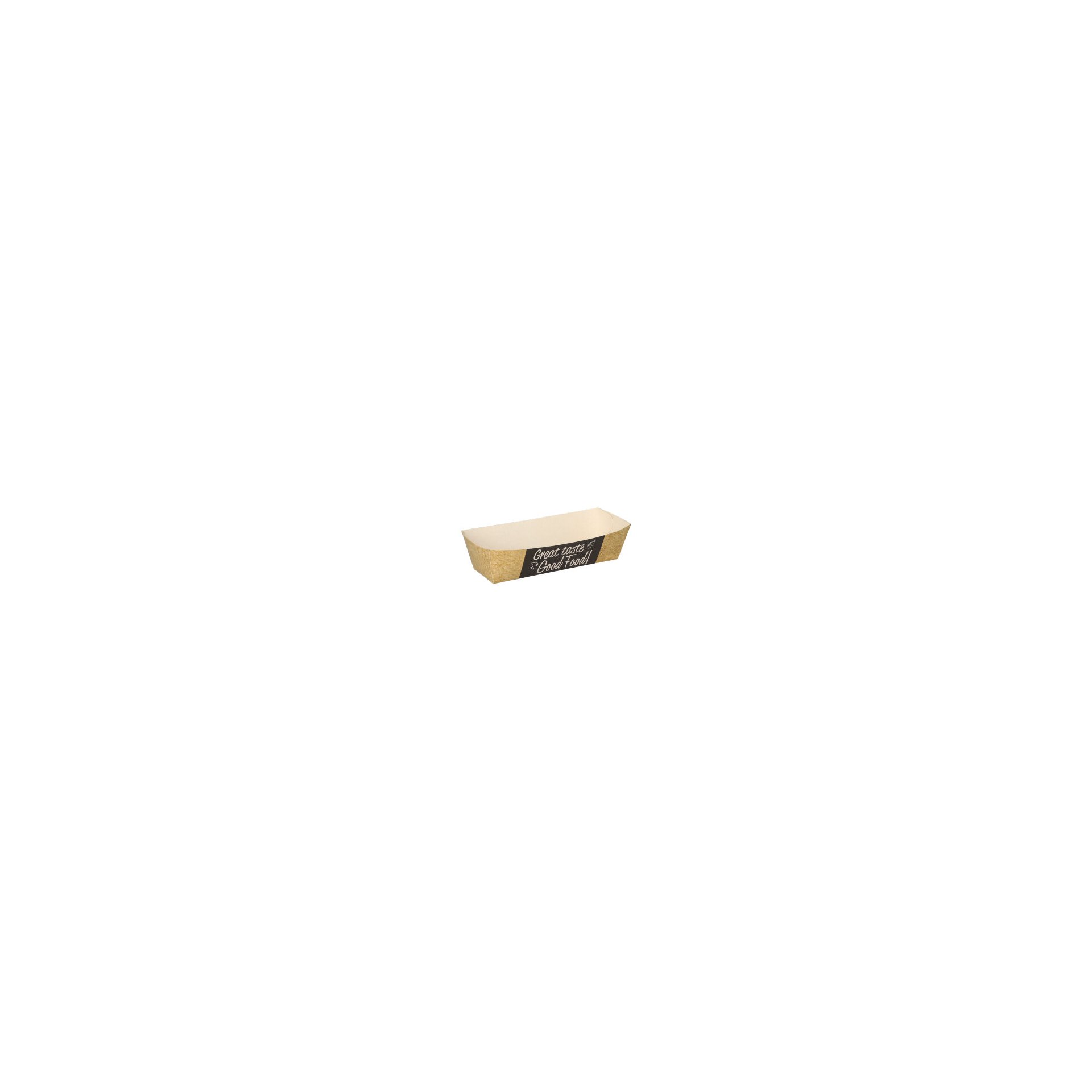 Snacktrays, Pappe "pure" 3 cm x 3,3 cm x 10,5 cm "Good Food"