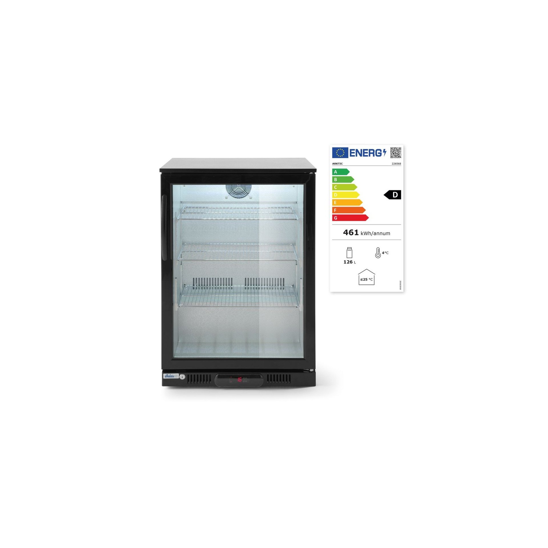 Bar-Kühlschrank eintürig, 105L, Schwarz Bar-Kühlschrank eintürig, 105L, Schwarz