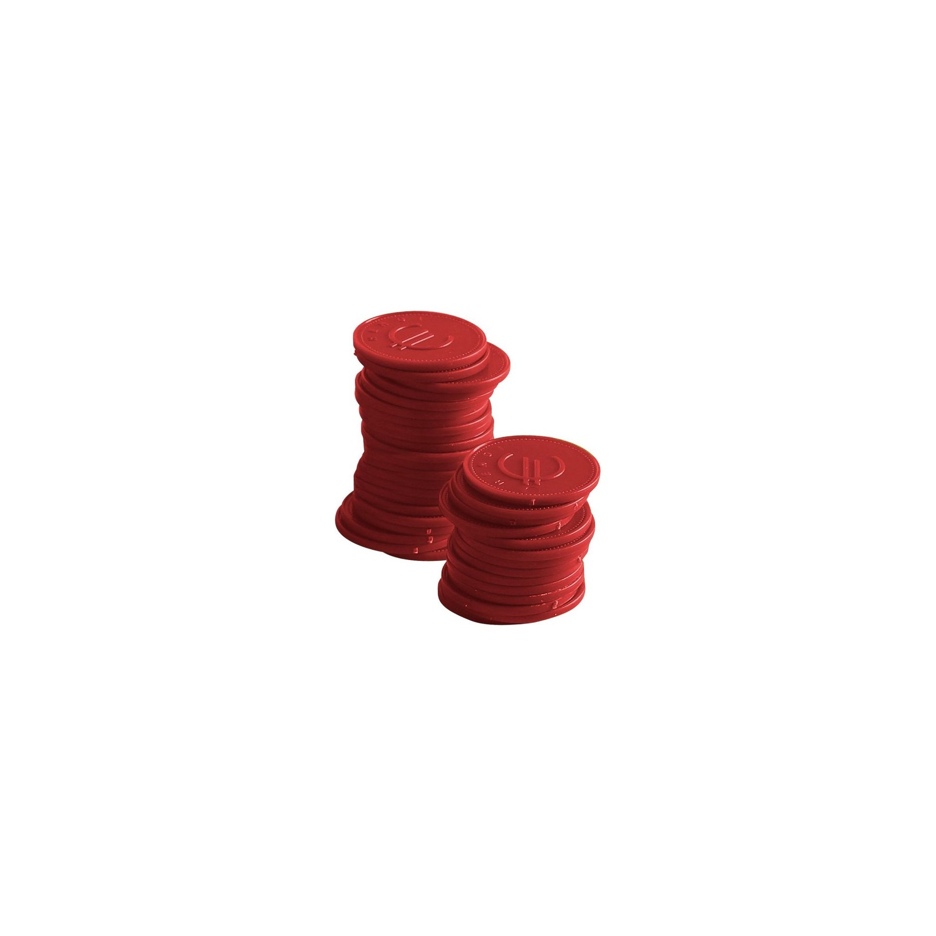 Pfandmünzen - 100 Stk., BarUp, Rot, 100 Stk., ⌀25mm