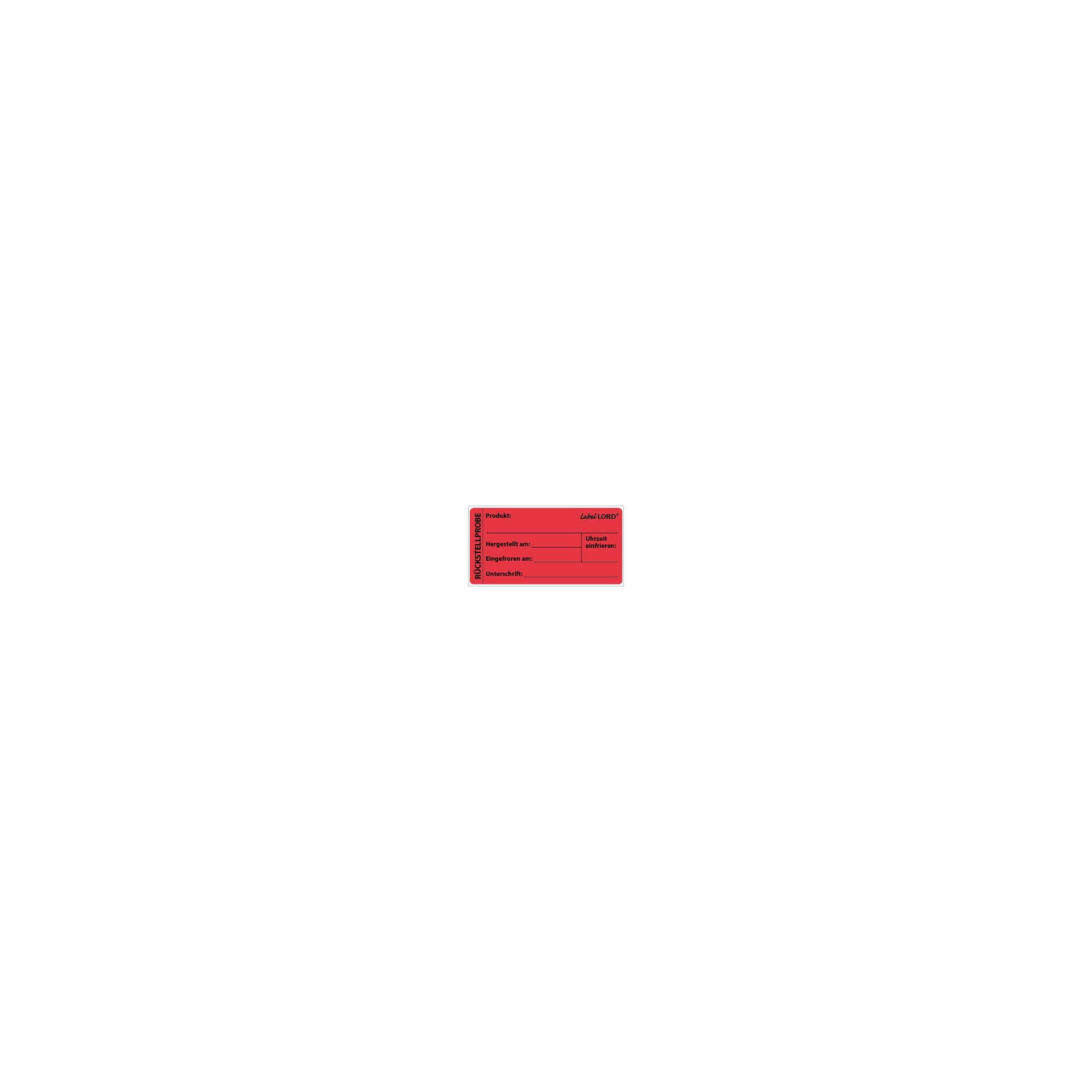"LabelLord" HACCP Lebensmitteletiketten 40 mm x 113 mm rot Rückstellprobe "LabelLord" HACCP Lebensmitteletiketten 40 mm x 113 mm rot Rückstellprobe