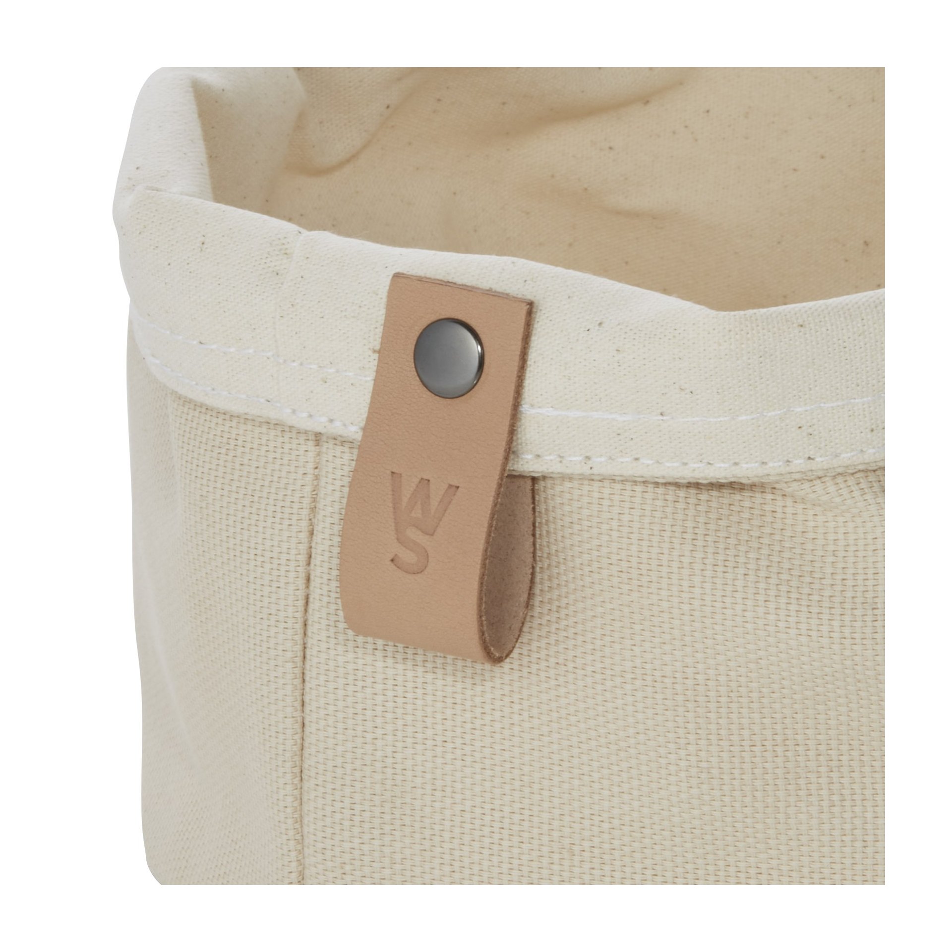 Brottasche FLIP COTTON, Ø 20 cm, Höhe 12 cm, cream, Canvas