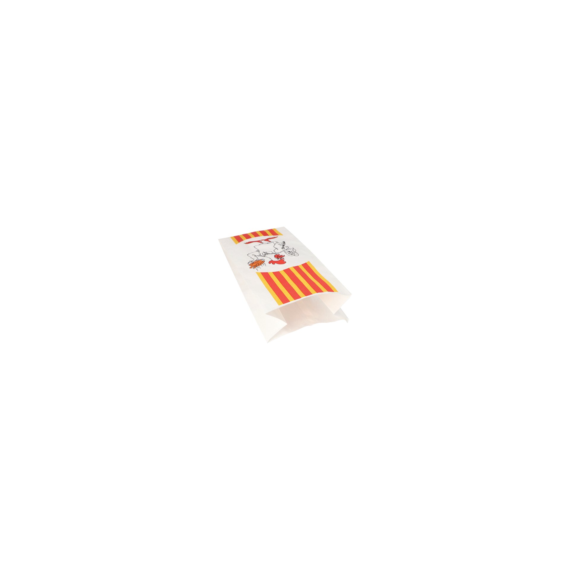 Hähnchenbeutel, Papier mit HDPE-Einlage 28 cm x 13 cm x 8 cm "Grillhähnchen" 1/1 Hähnchenbeutel, Papier mit HDPE-Einlage 28 cm x 13 cm x 8 cm "Grillhähnchen" 1/1