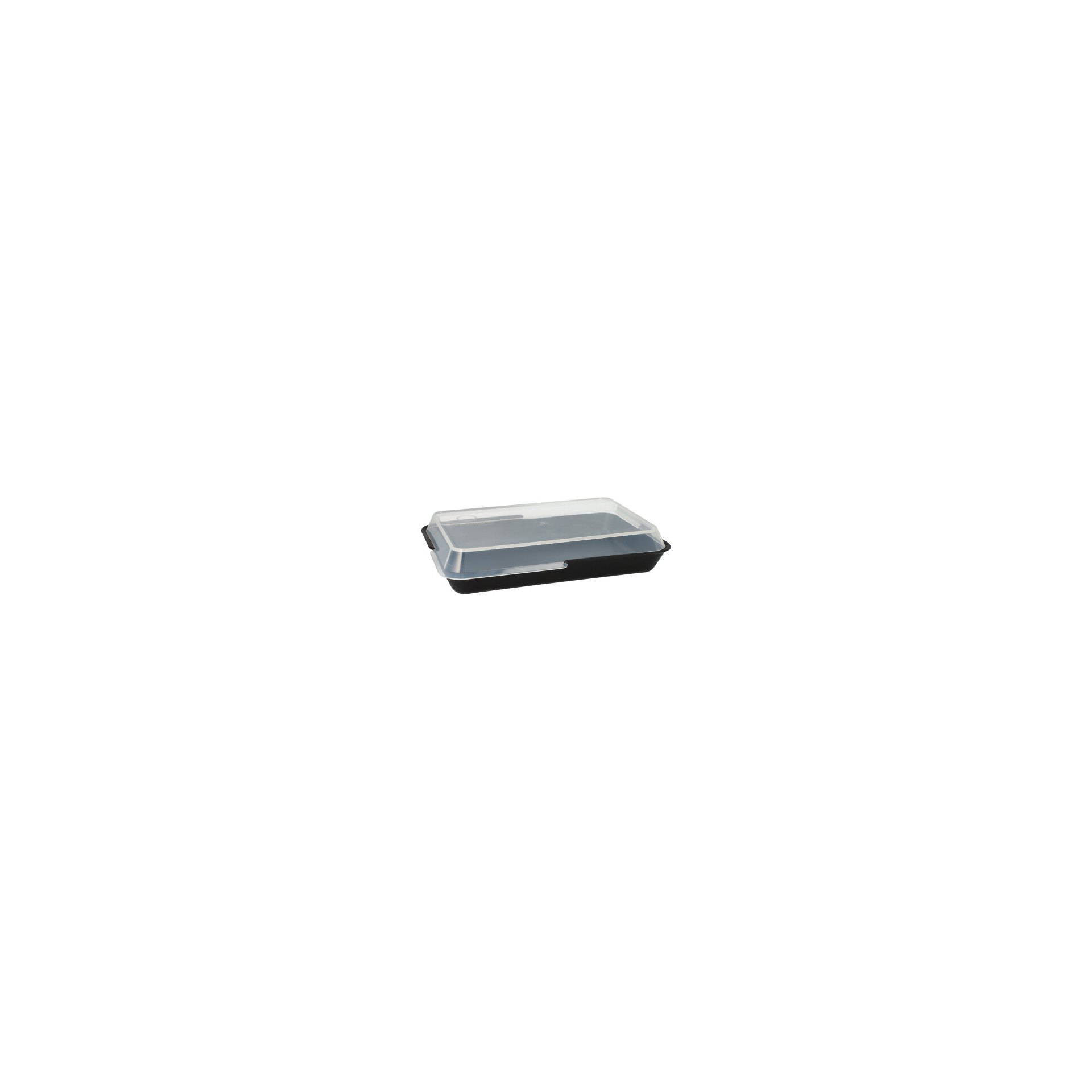 "Circulware" Mehrweg-Schalen Mix & Match eckig 2,9 cm x 15,6 cm x 23,4 cm schwarz