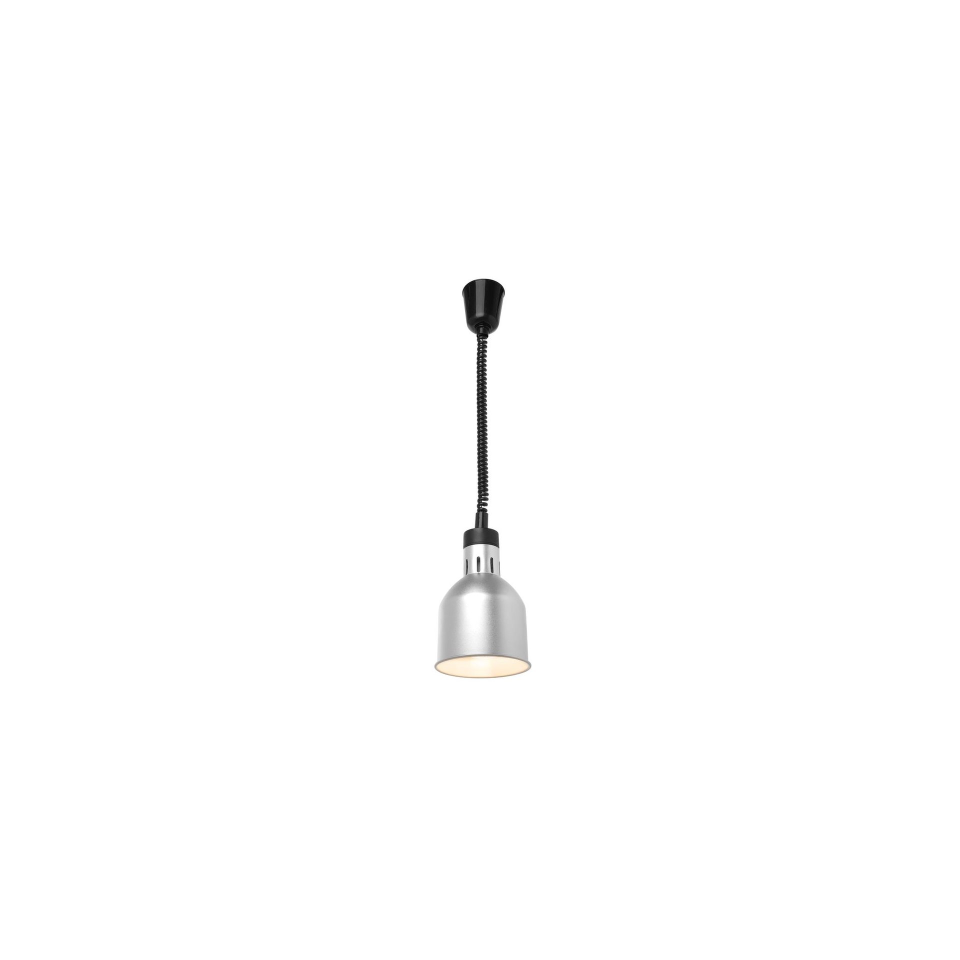 Höhenverstellbare Wärmelampe, zylinderförmig, Silber, 230V/250W, ⌀175x(H)250mm Höhenverstellbare Wärmelampe, zylinderförmig, Silber, 230V/250W, ⌀175x(H)250mm