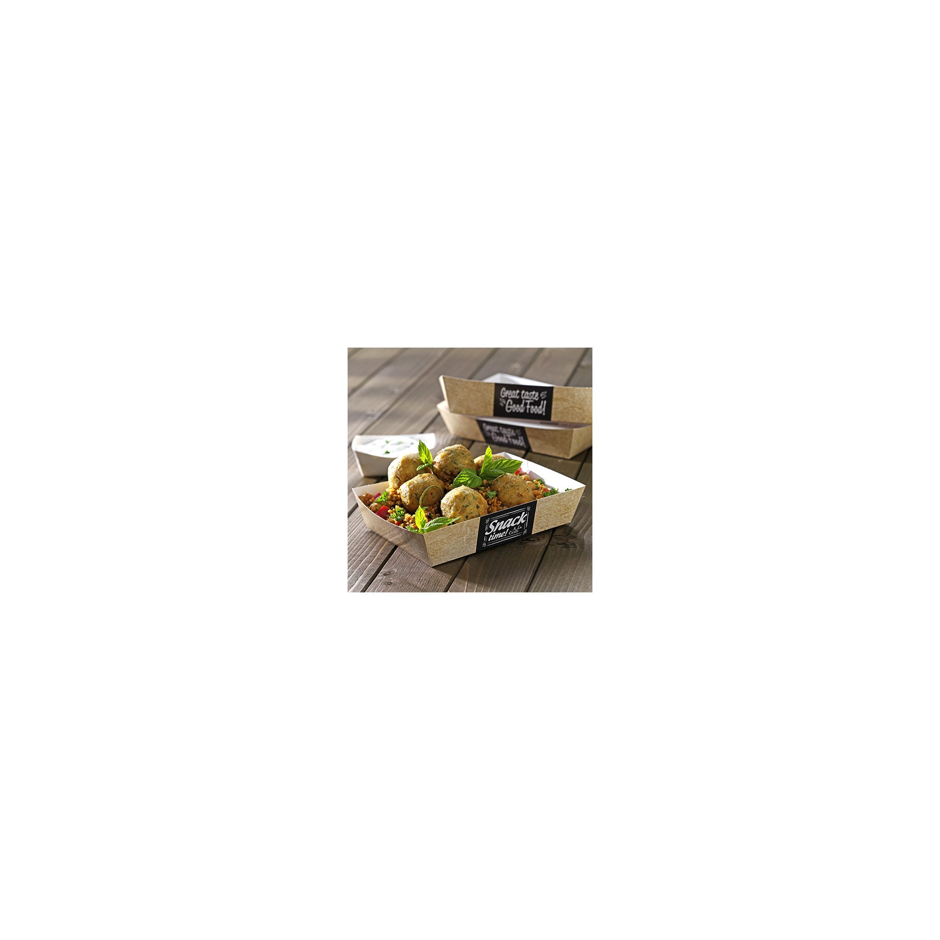 Snacktrays, Pappe "pure" 3 cm x 3,3 cm x 10,5 cm "Good Food" Snacktrays, Pappe "pure" 3 cm x 3,3 cm x 10,5 cm "Good Food"