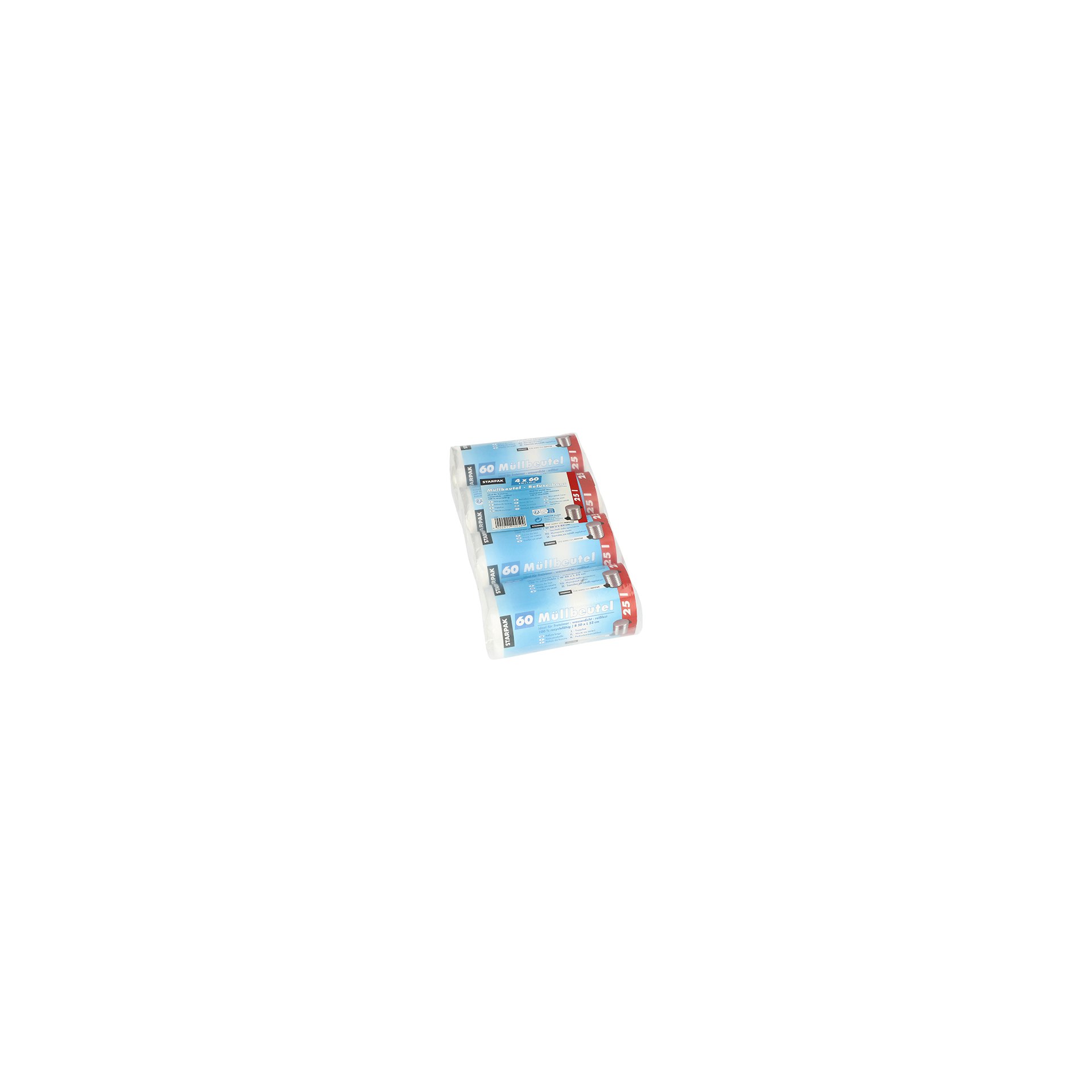 Müllbeutel, HDPE 25 l 52 cm x 50 cm transparent 11 my
