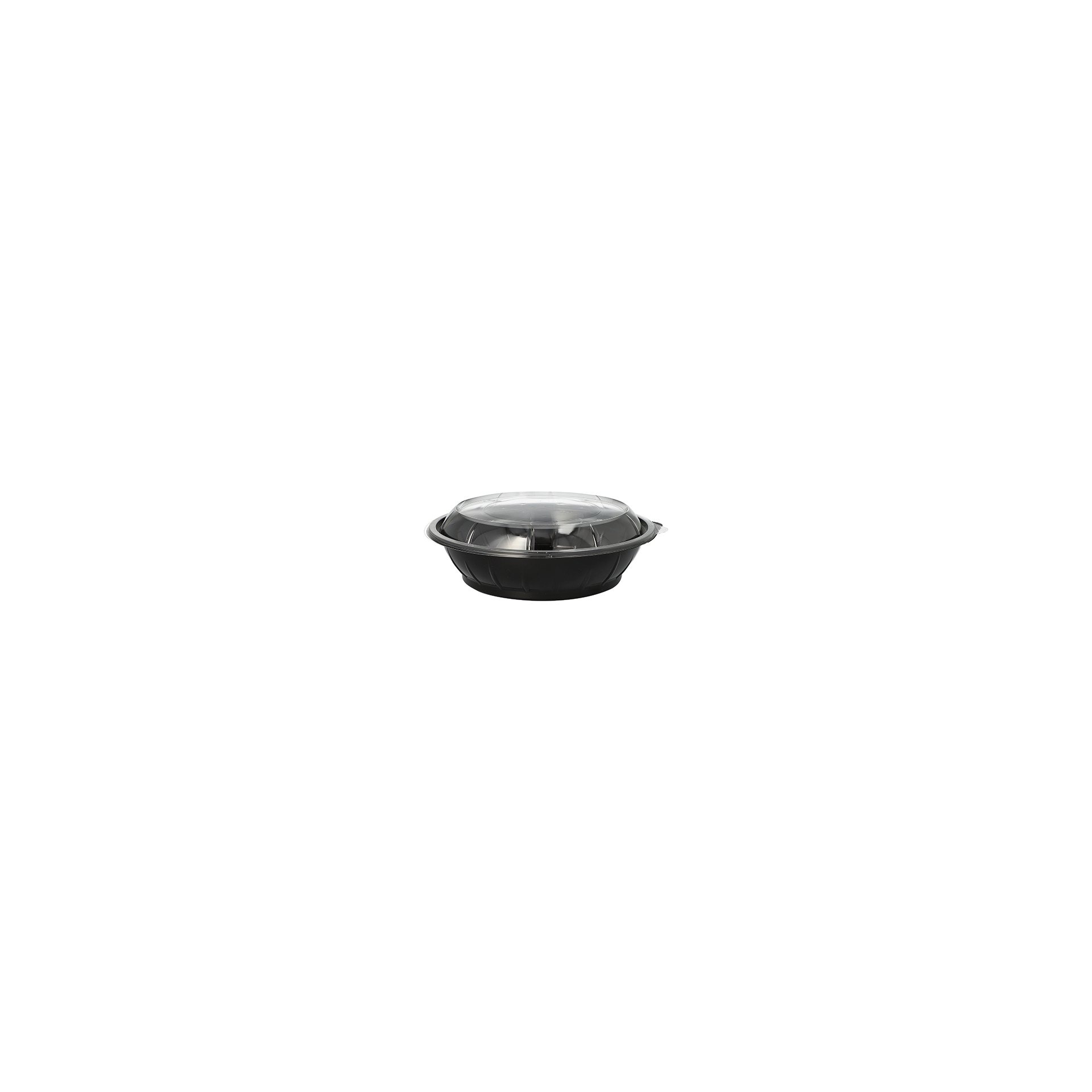 Salatschalen, PET 1000 ml Ø 21,8 cm · 6 cm schwarz "Snap It" mit Deckel R-PET glasklar Salatschalen, PET 1000 ml Ø 21,8 cm · 6 cm schwarz "Snap It" mit Deckel R-PET glasklar