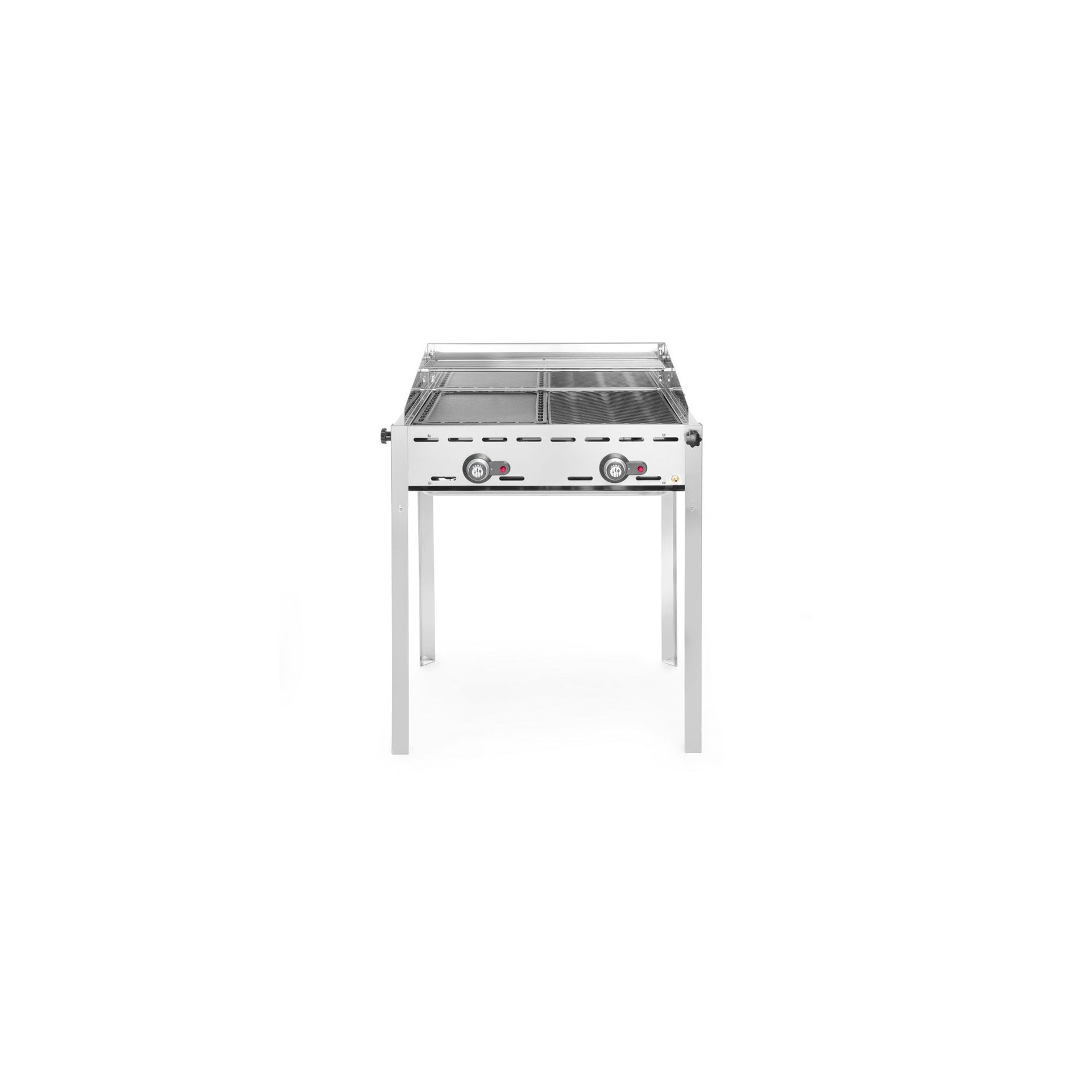 Grillsystem Green Fire mit 2 Brennern, Profi Line, Emaillierte Grillplatte und Grillrost aus Gusseisen GN 1/1, 11,6kW, 740x615x(H)825mm Grillsystem Green Fire mit 2 Brennern, Profi Line, Emaillierte Grillplatte und Grillrost aus Gusseisen GN 1/1, 11,6kW, 740x615x(H)825mm