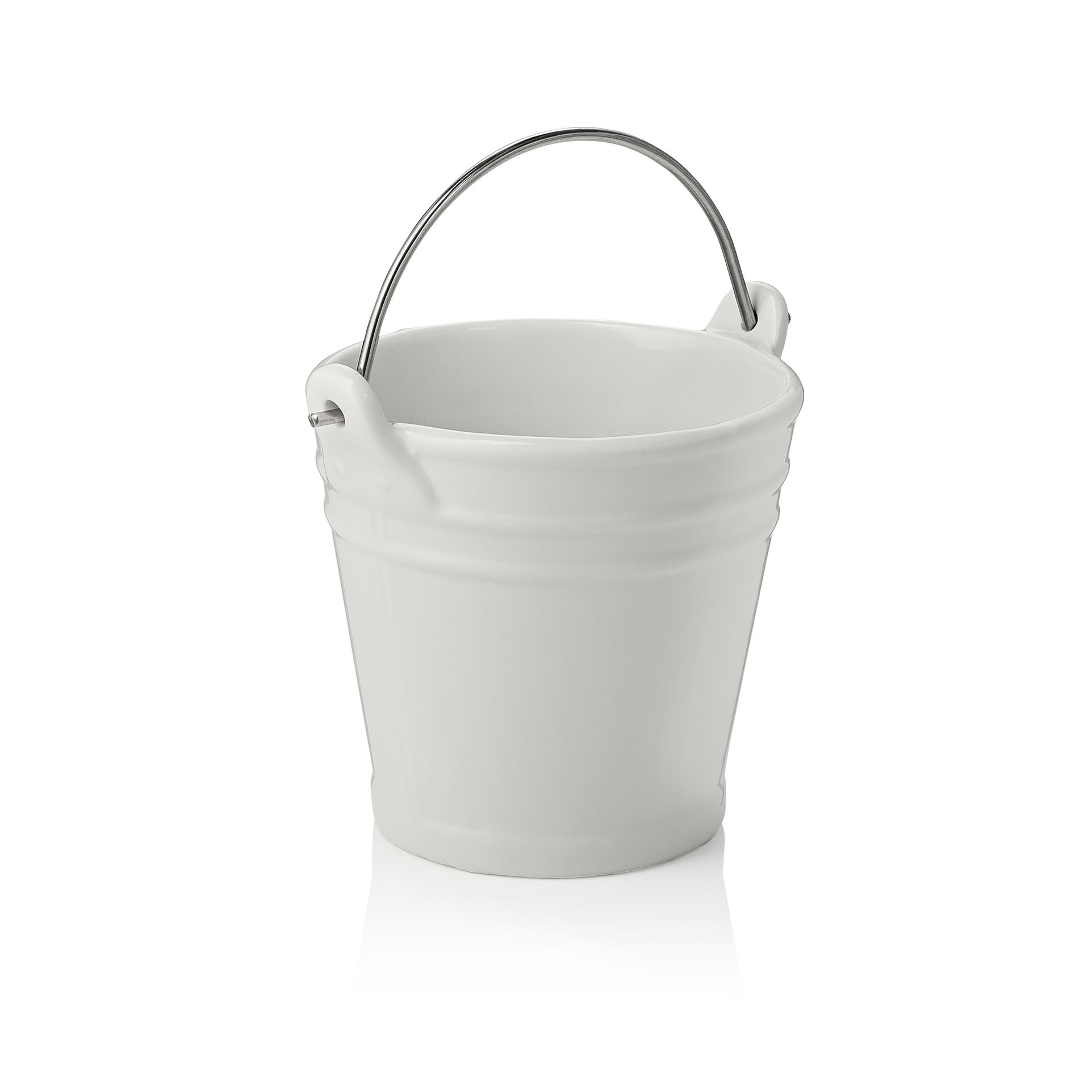 Tischrestebehälter, 450 ml, Ø 10,5 cm, Porzellan, Edelstahl