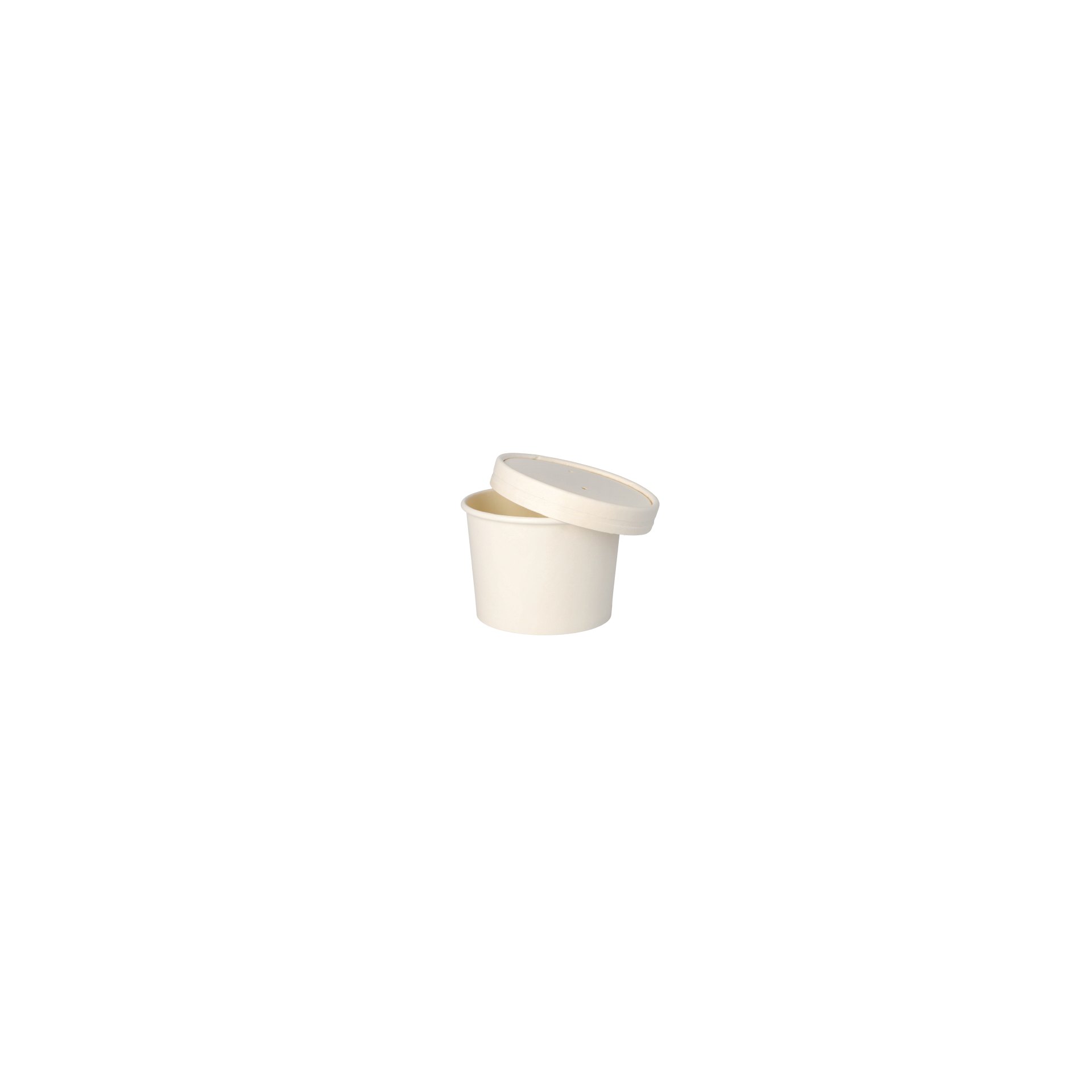 Suppenbecher, Pappe "To Go" rund 350 ml Ø 9,9 cm · 7 cm weiss Suppenbecher, Pappe "To Go" rund 350 ml Ø 9,9 cm · 7 cm weiss