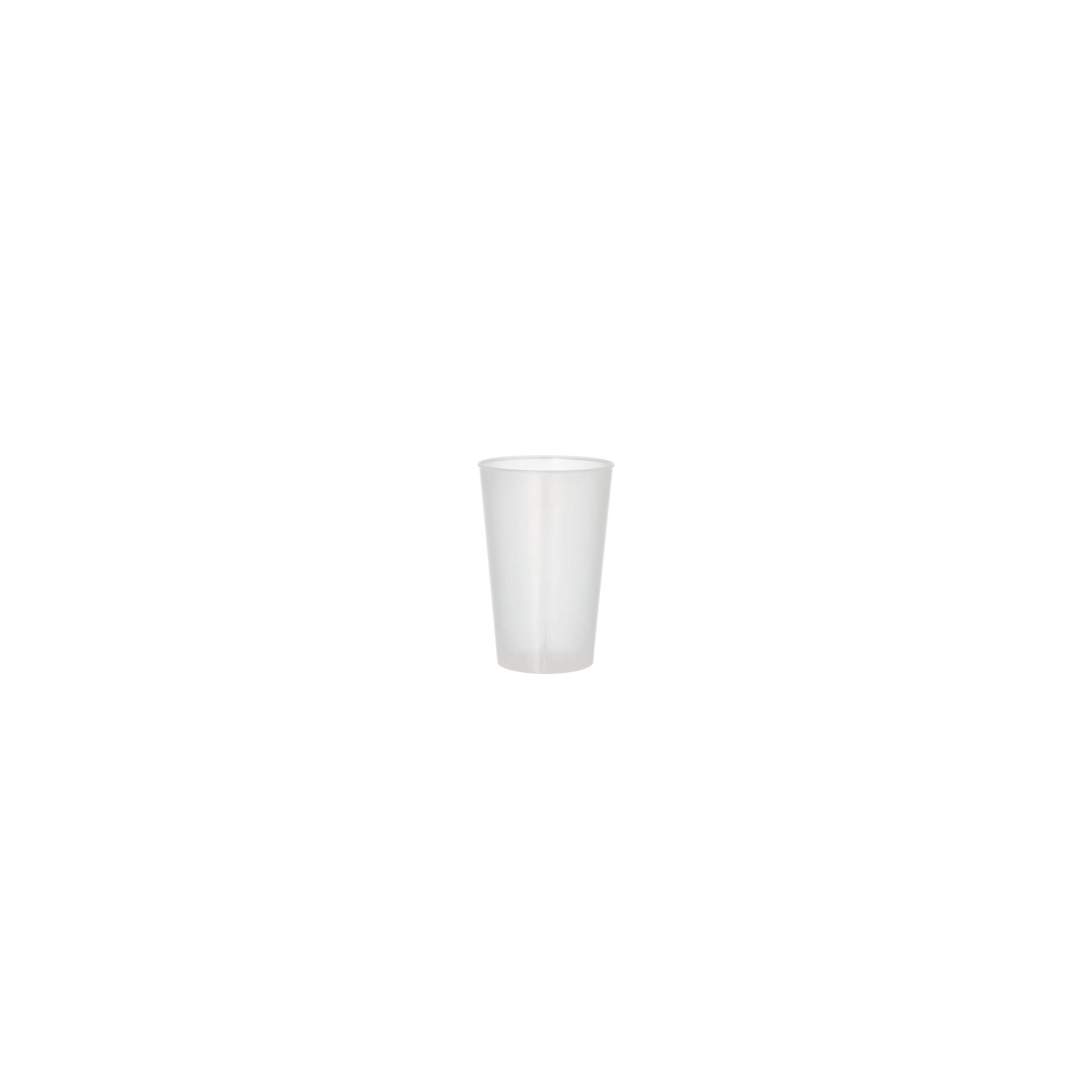 Mehrweg-Trinkbecher PP 0,3 l Ø 8 cm · 11,7 cm transluzent extra stabil Mehrweg-Trinkbecher PP 0,3 l Ø 8 cm · 11,7 cm transluzent extra stabil