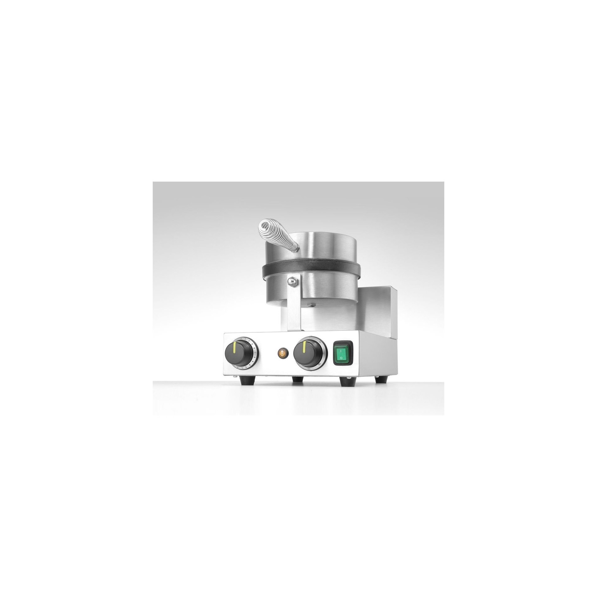 Waffeleisen rund, 230V/1000W, 250x491x(H)285mm Waffeleisen rund, 230V/1000W, 250x491x(H)285mm