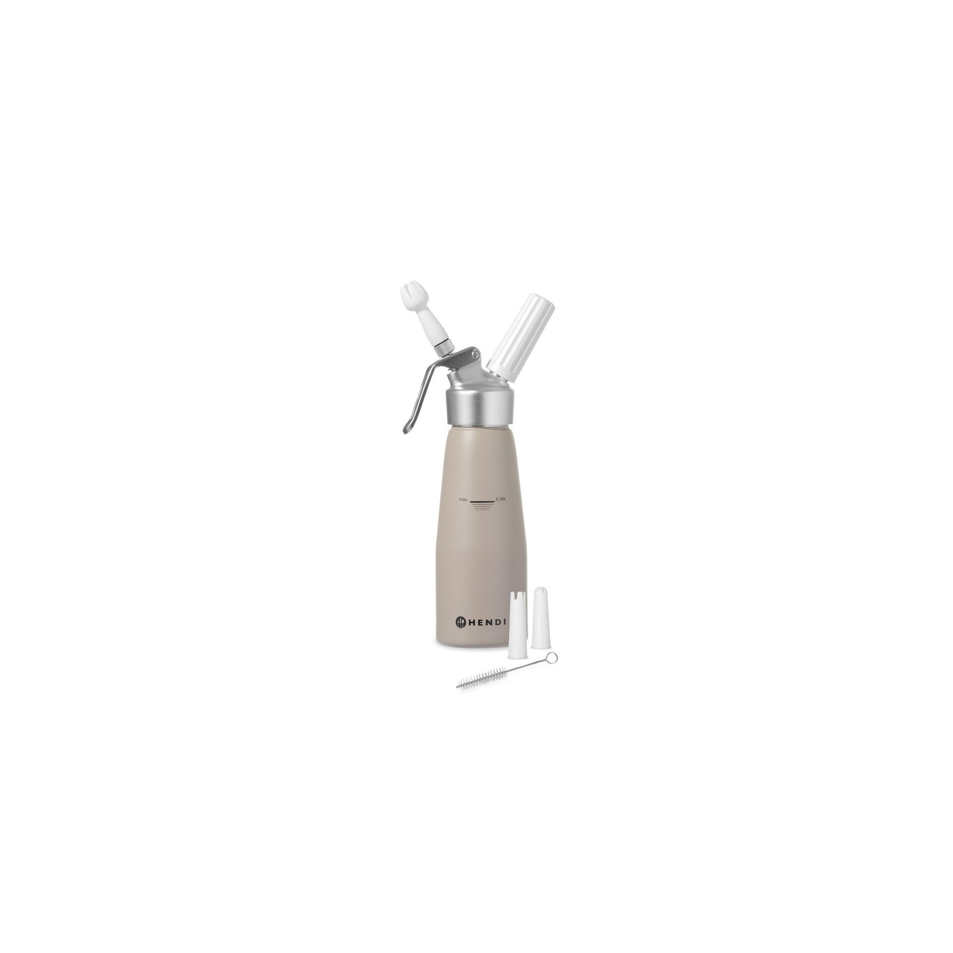 Sahnespender, 0,5L, Taupe, ⌀80x(H)260mm Sahnespender, 0,5L, Taupe, ⌀80x(H)260mm