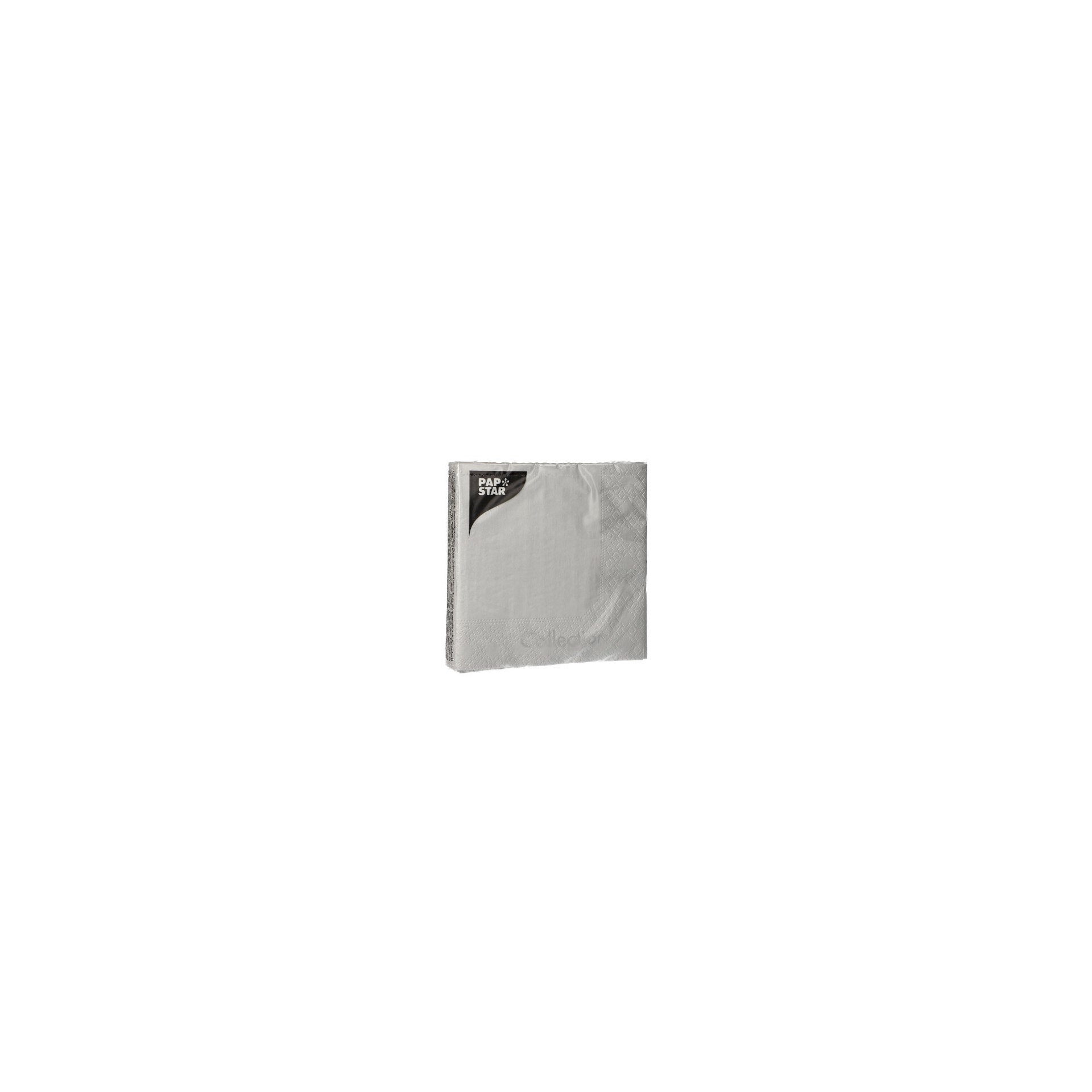 Servietten, 3-lagig 1/4-Falz 25 cm x 25 cm silber Servietten, 3-lagig 1/4-Falz 25 cm x 25 cm silber