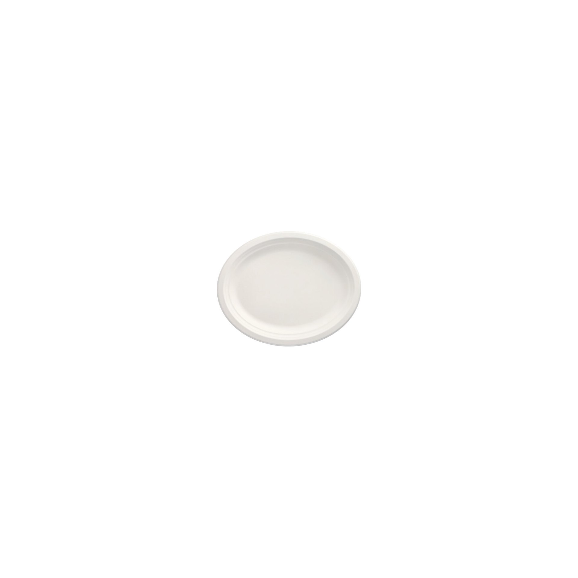 Teller, Zuckerrohr "pure" oval 32 cm x 25,5 cm x 2 cm weiss