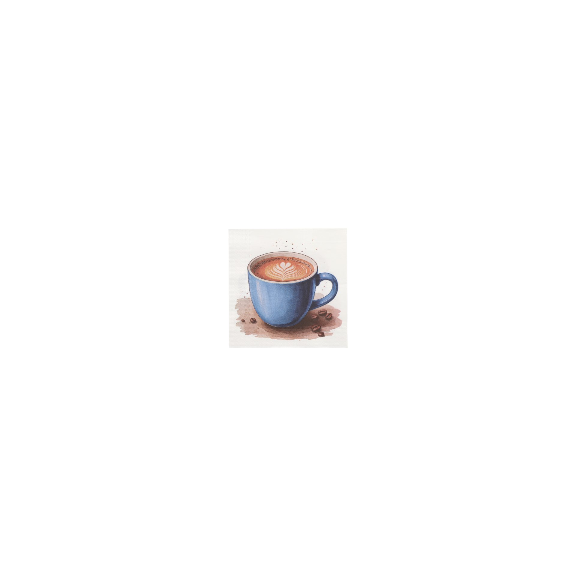 Servietten, 3-lagig 1/4-Falz 33 cm x 33 cm "Cup of Coffee"