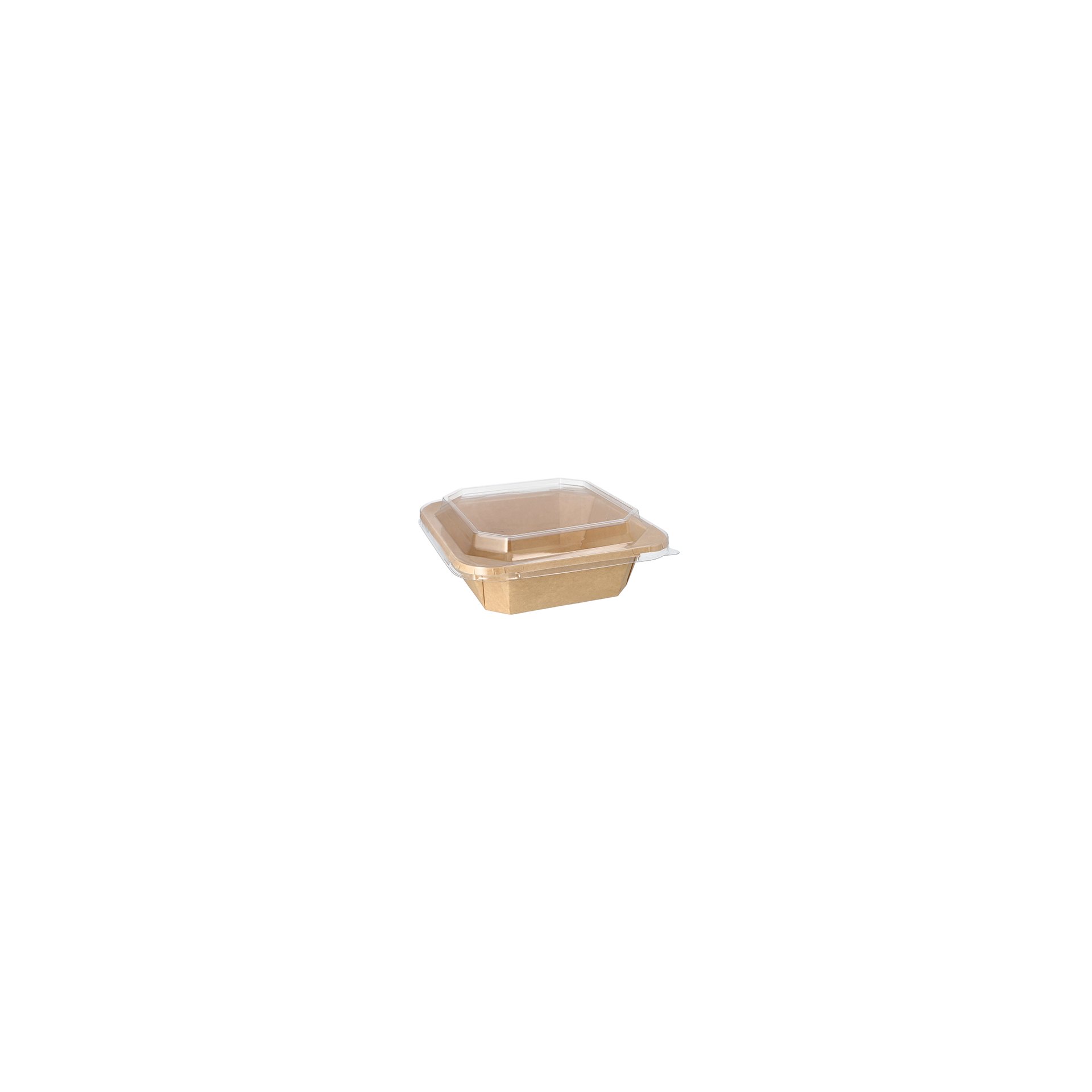 Lunchboxen, Pappe eckig 1000 ml 5,2 cm x 18 cm x 18 cm braun