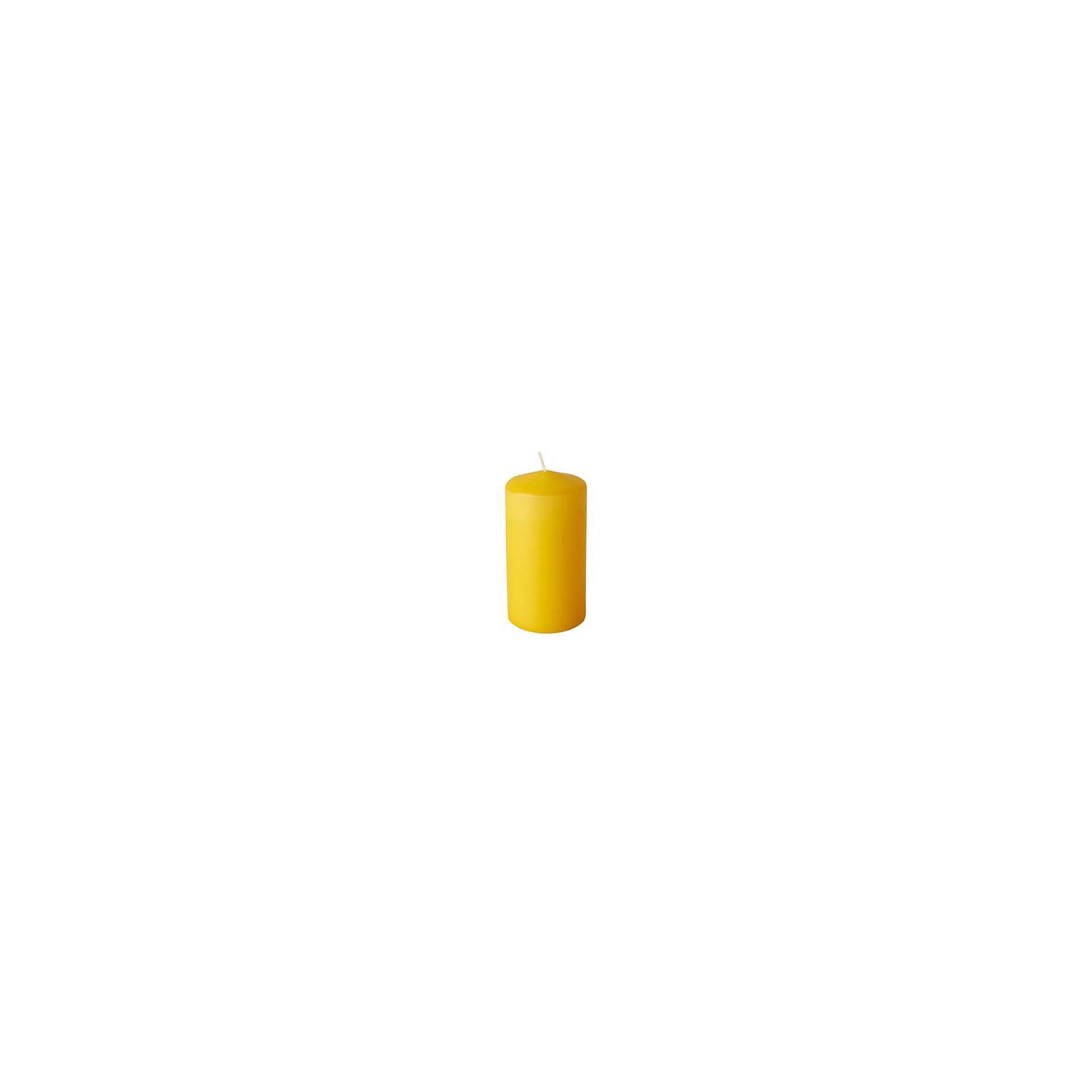 Stumpenkerzen Ø 60 mm · 115 mm goldgelb