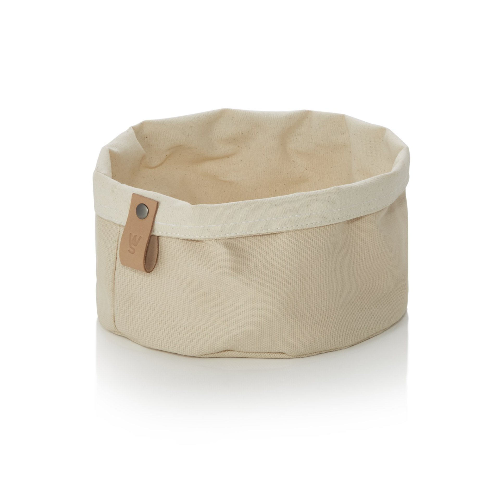 Brottasche FLIP COTTON, Ø 20 cm, Höhe 12 cm, cream, Canvas
