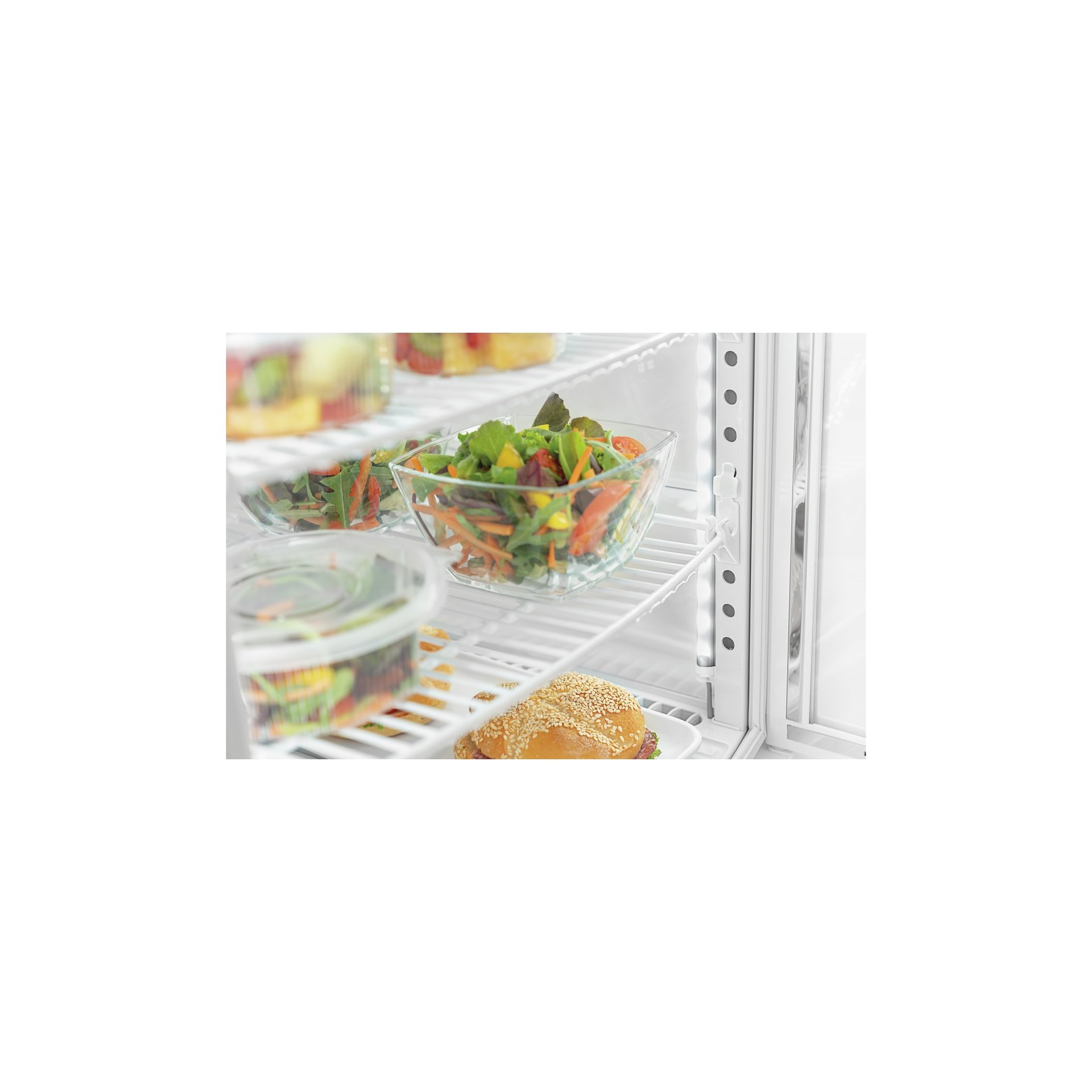 Mini-Kühlvitrine 75L2T weiß Mini-Kühlvitrine 98L2T weiß